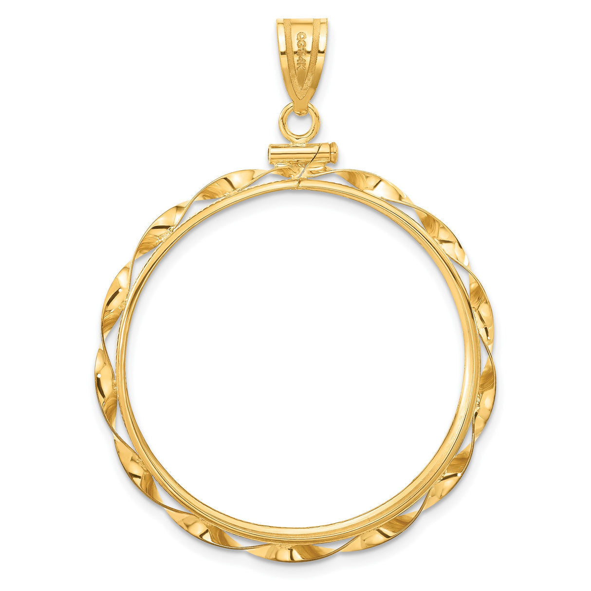 14k Yellow Gold coin bezel for Australian $100 Kangaroo Series 2 β additional image
