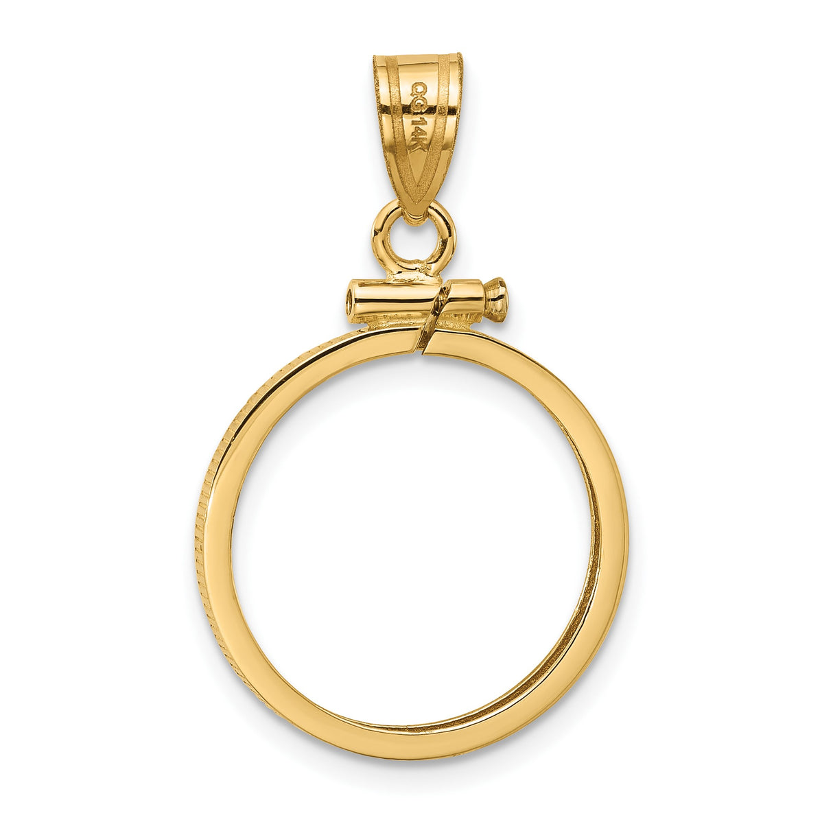 14k Yellow Gold coin bezel for Isle of Man Cat β additional image