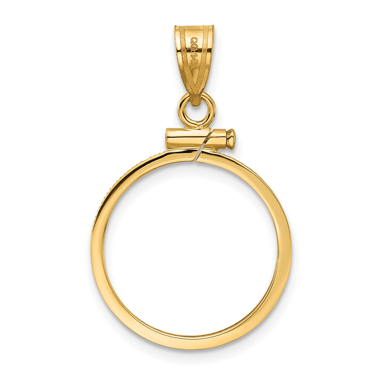 14k Yellow Gold coin bezel for Isle of Man Cat β additional image