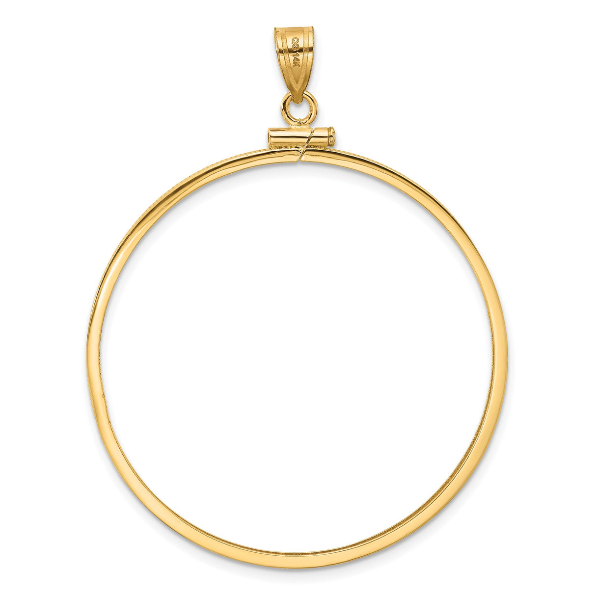 39.5 mm 14k Yellow Gold coin bezel pendant — additional image