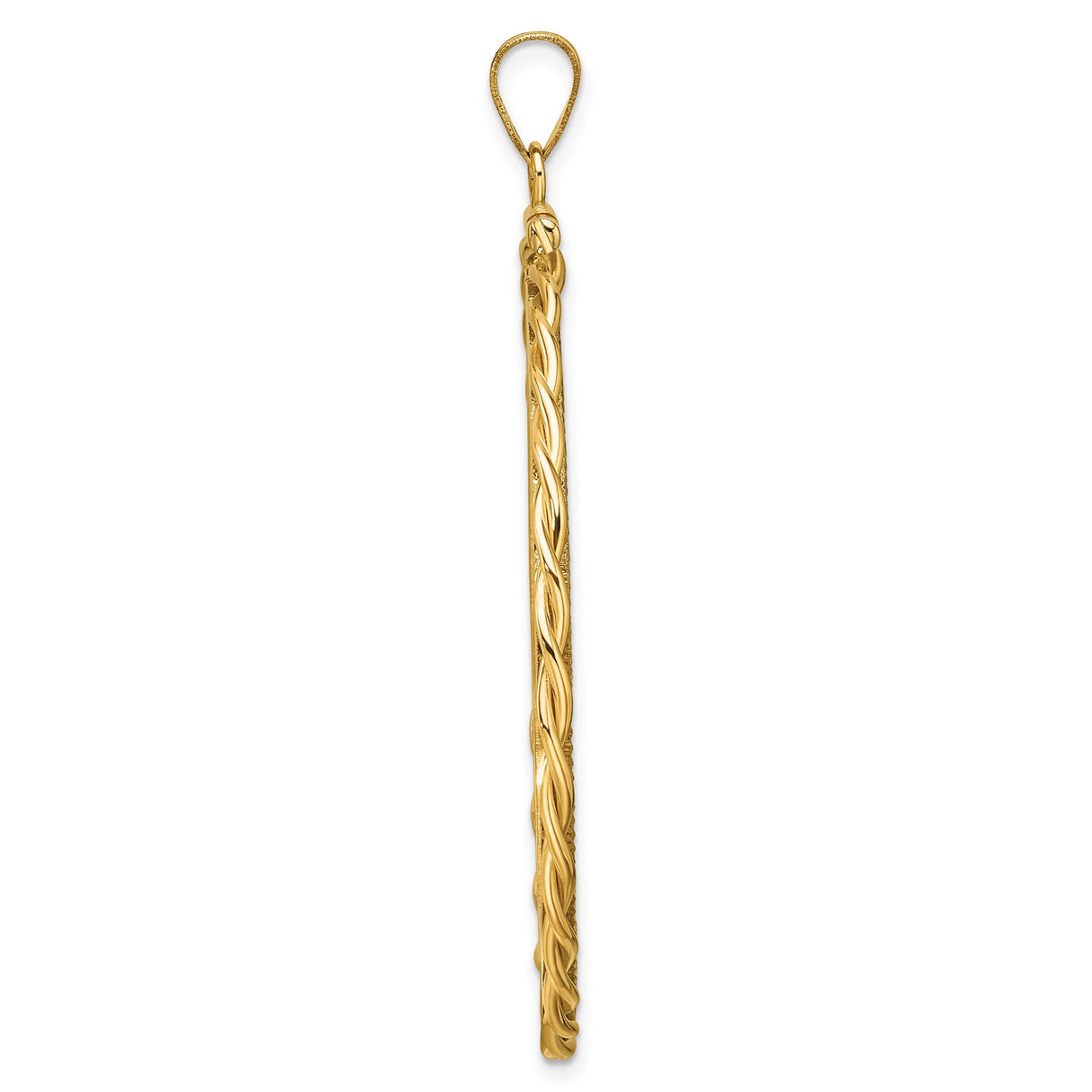 39.5 mm 14k Yellow Gold coin bezel pendant β alternate view