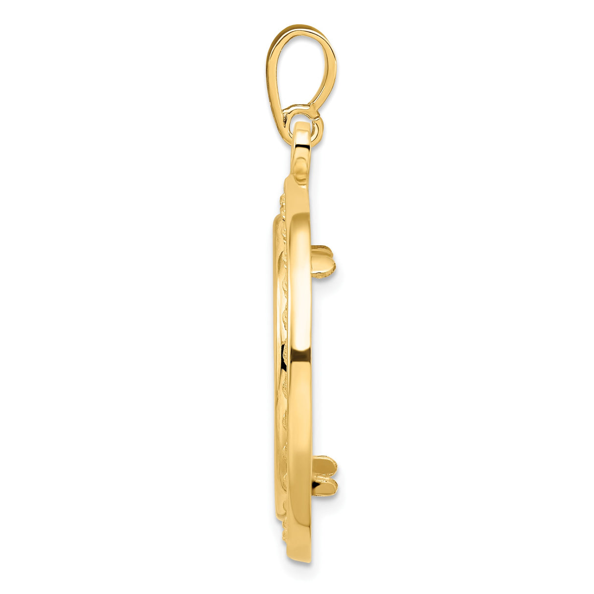 14k Yellow Gold coin bezel for US $25 American Eagle Platinum — alternate view