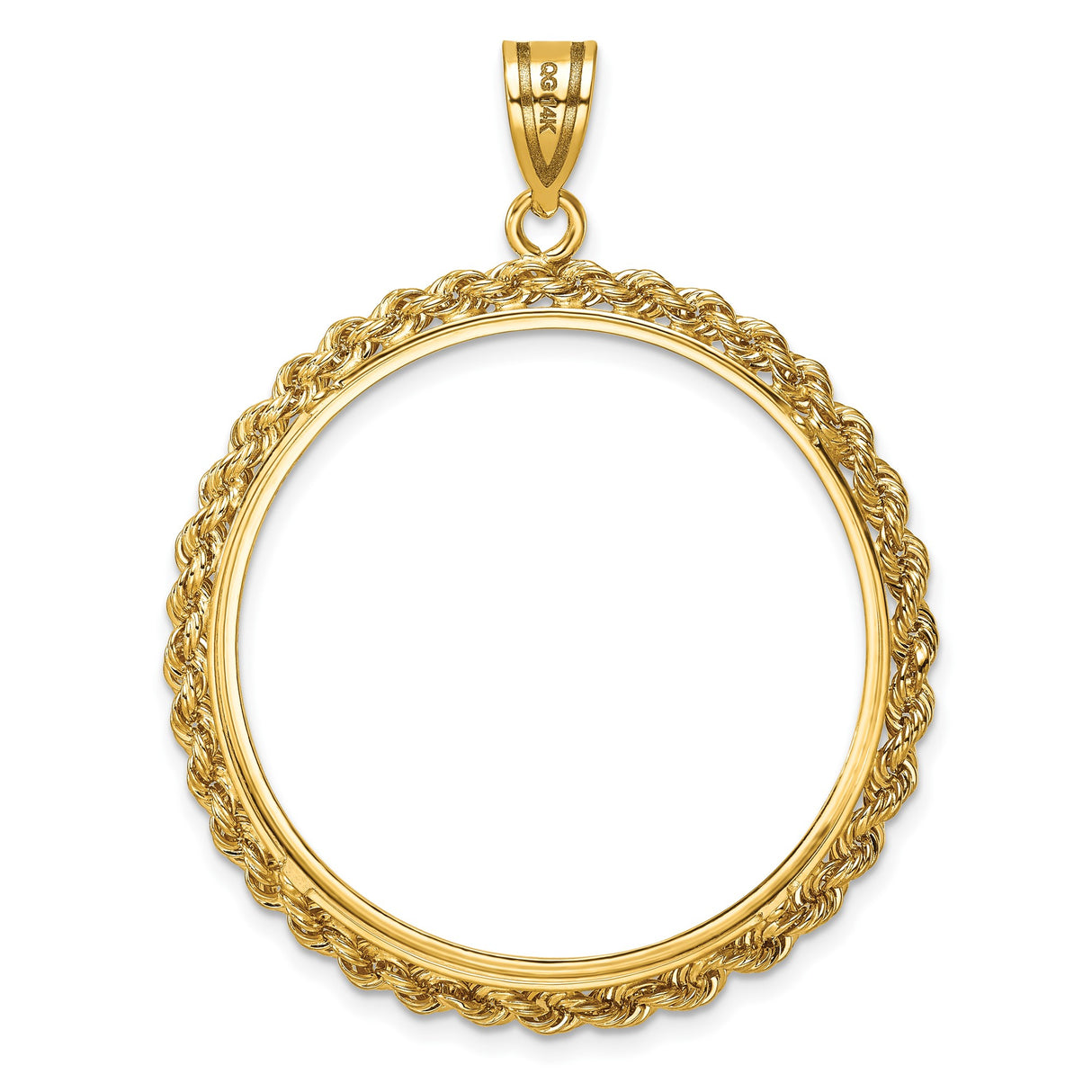 14k Yellow Gold coin bezel for Australian $100 Kangaroo Series 1 β additional image