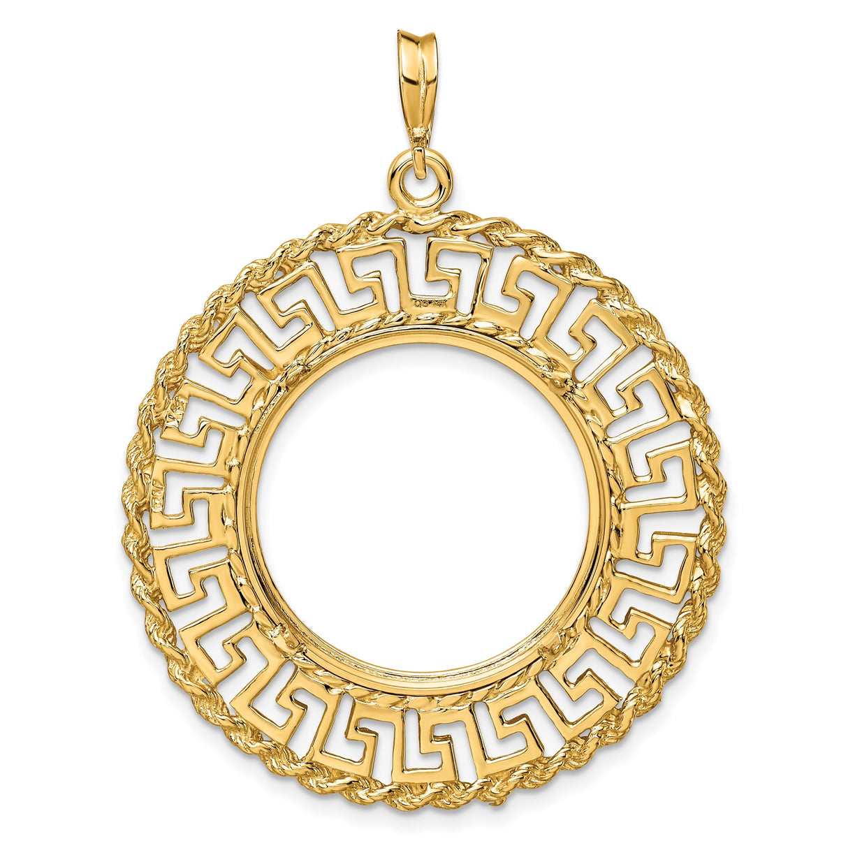 14k Yellow Gold coin bezel for US $25 American Eagle Platinum — additional image