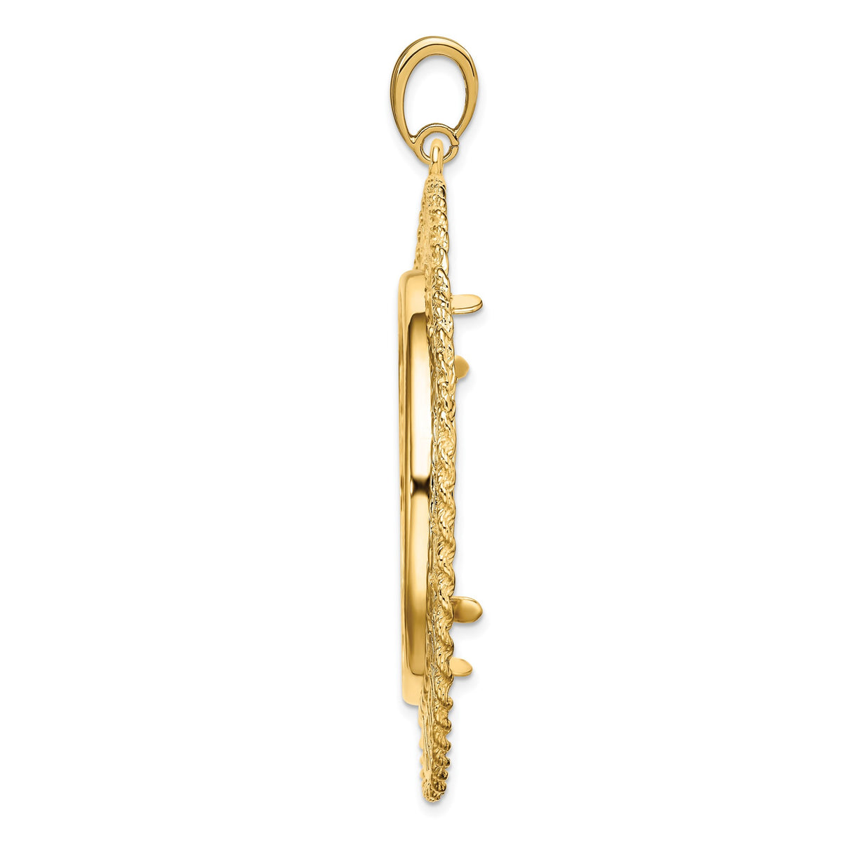 14k Yellow Gold coin bezel for Isle of Man £5 Noble Series 3 — alternate view