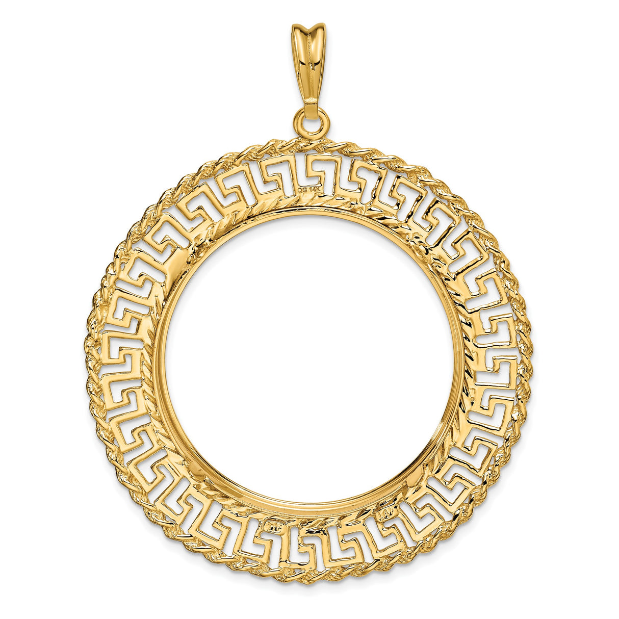 14k Yellow Gold coin bezel for UK £100 Britannia Series 3 — additional image