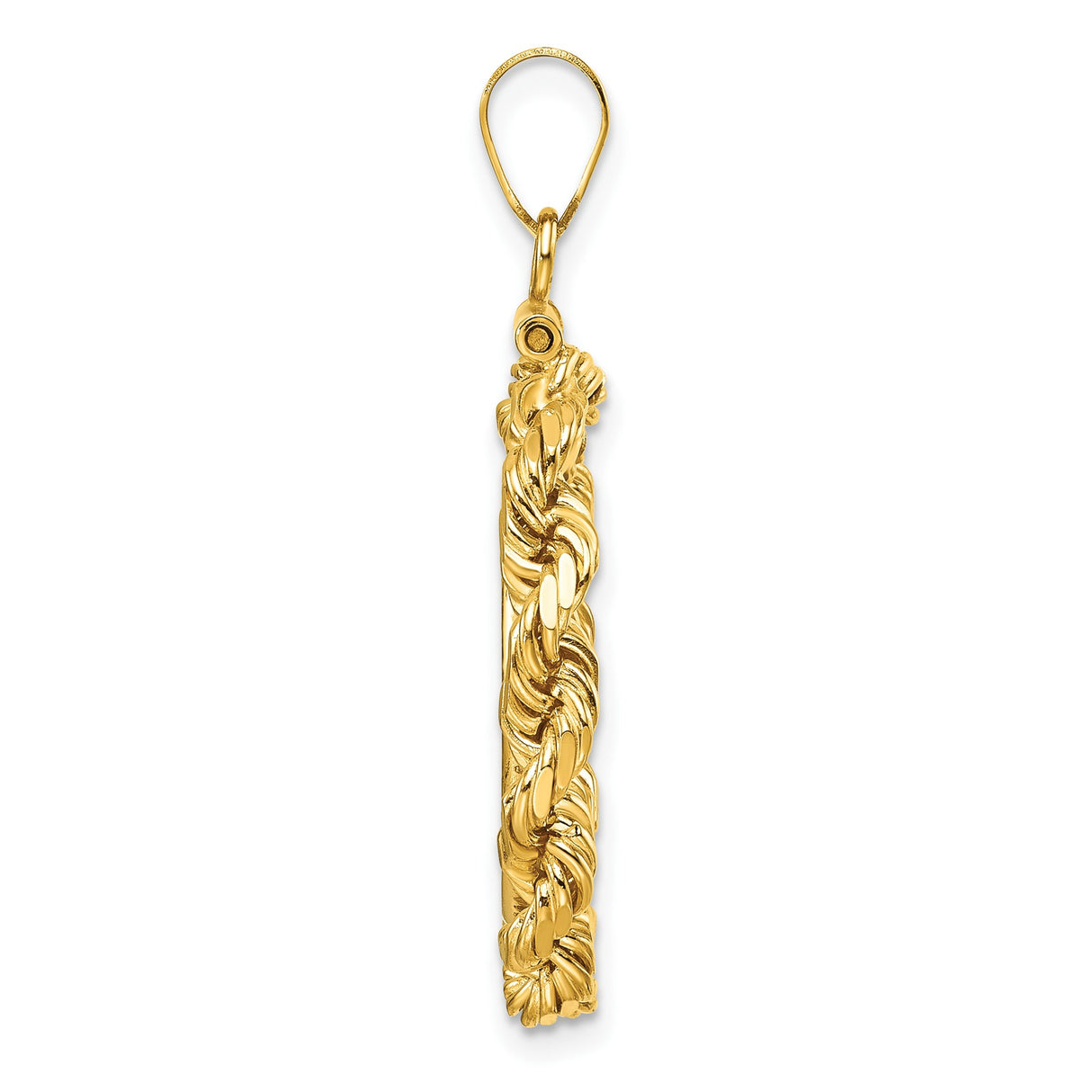 14k Yellow Gold coin bezel for Isle of Man Cat — alternate view