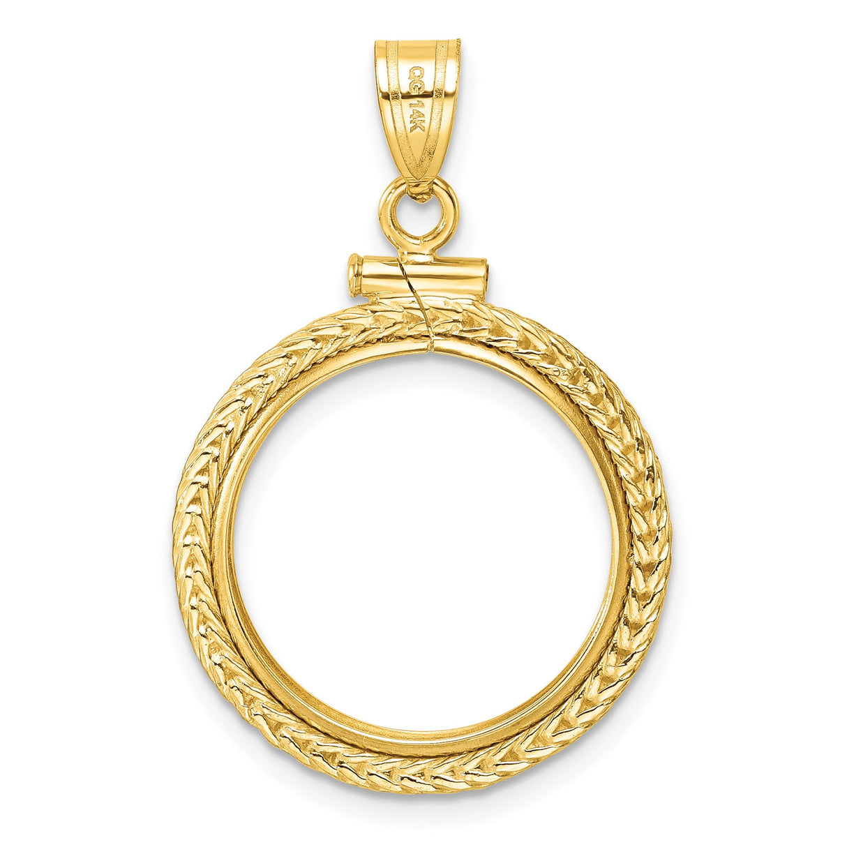 14k Yellow Gold coin bezel for Isle of Man Cat β additional image