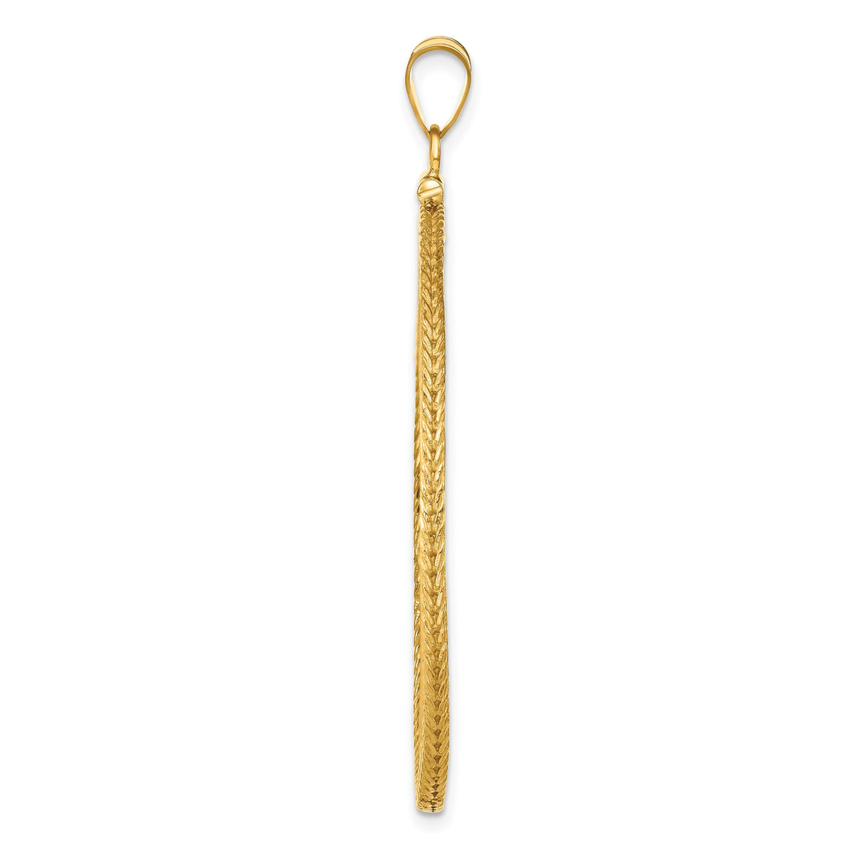 39.5 mm 14k Yellow Gold coin bezel pendant — alternate view