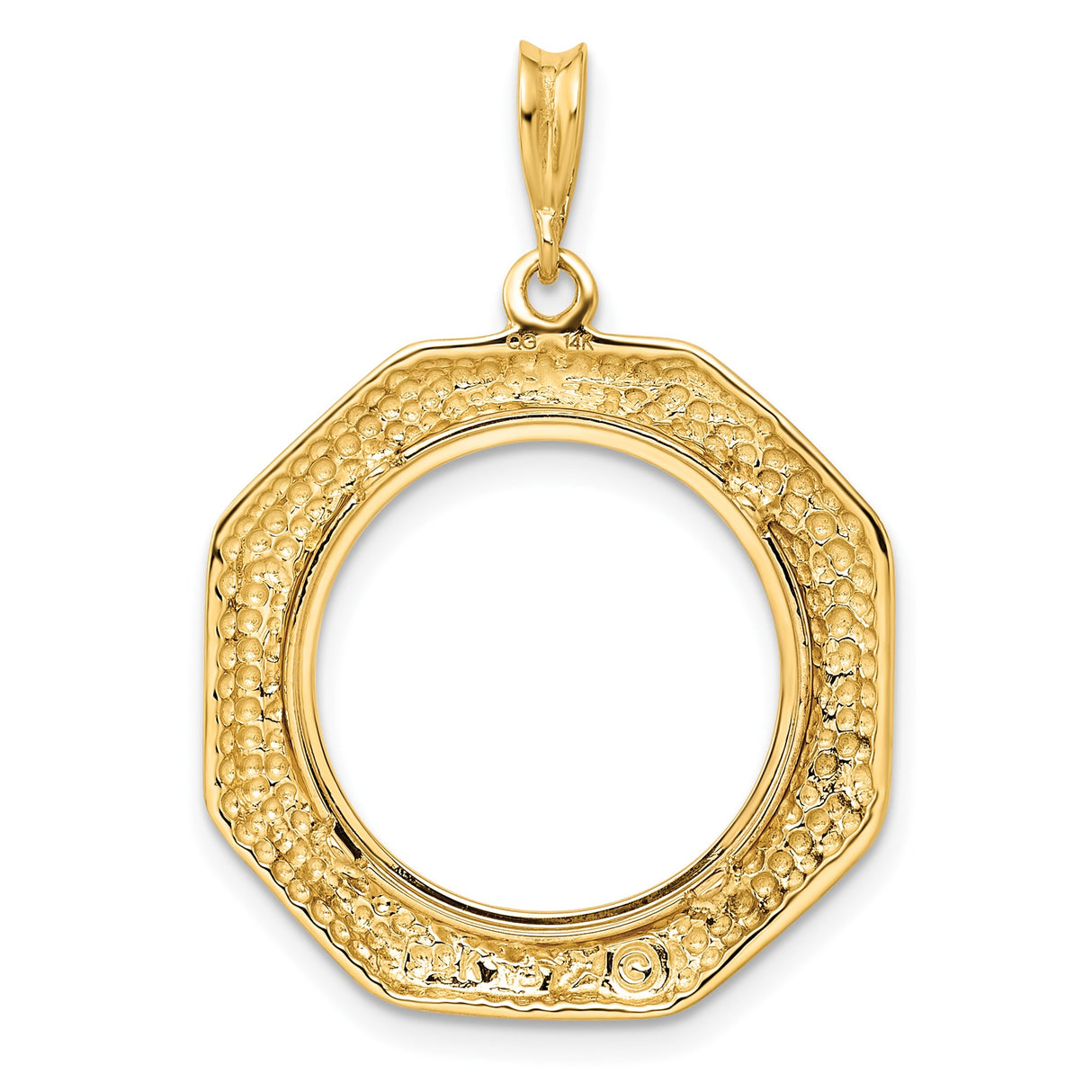 14k Yellow Gold coin bezel for Isle of Man Cat β additional image