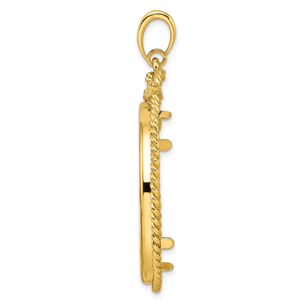 14k Yellow Gold coin bezel for Australian $100 Lunar Series 3 β alternate view