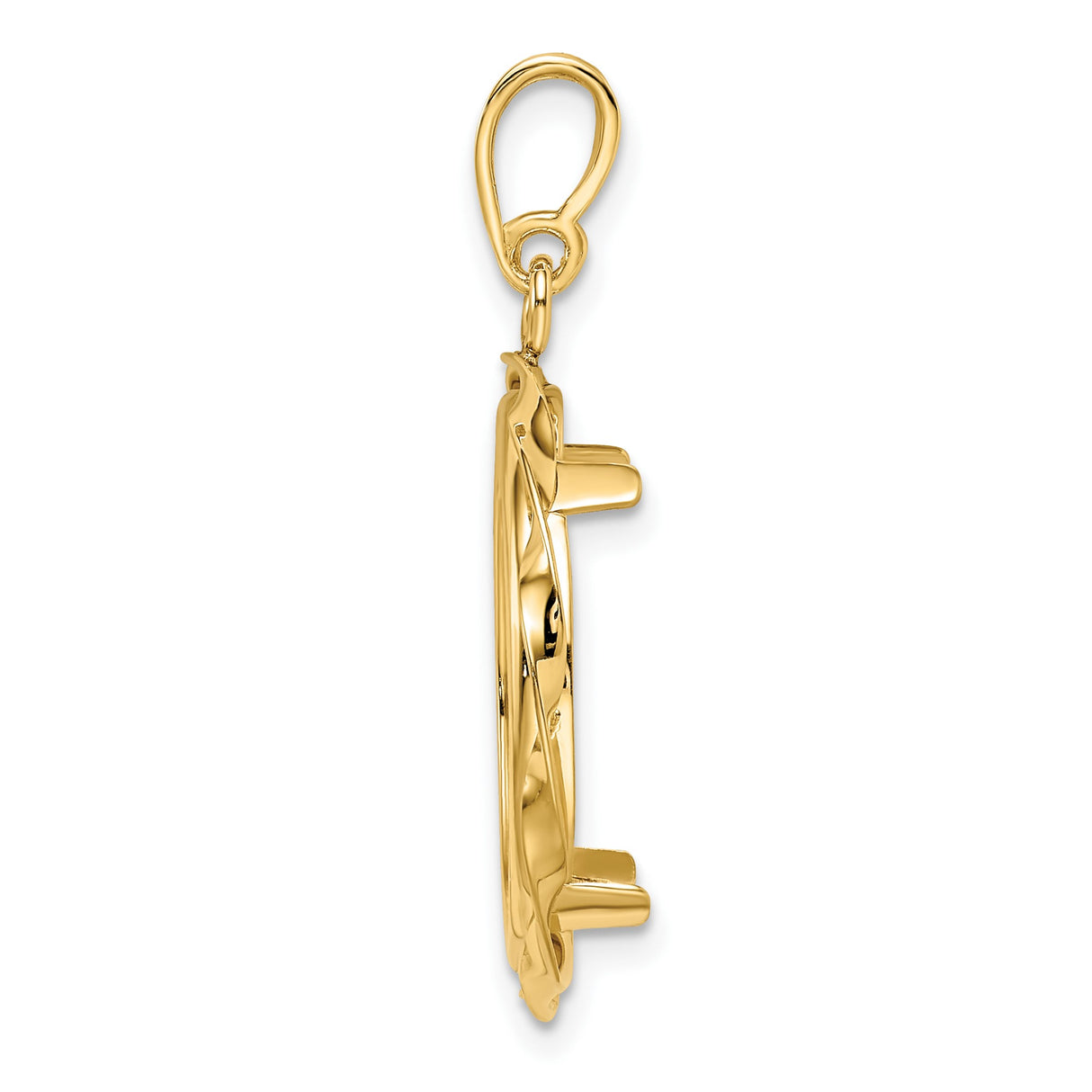14k Yellow Gold coin bezel for Australian $25 Kangaroo β alternate view