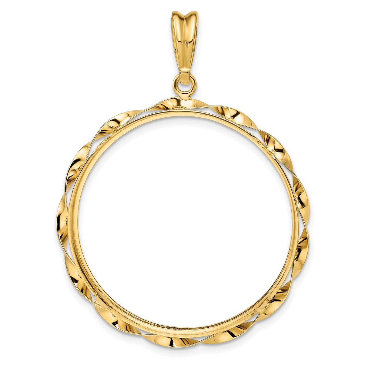 14k Yellow Gold coin bezel for Isle of Man £5 Noble Series 3 — additional image