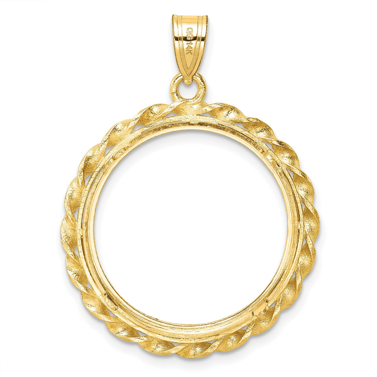 14k Yellow Gold coin bezel for US $25 American Eagle Platinum β additional image