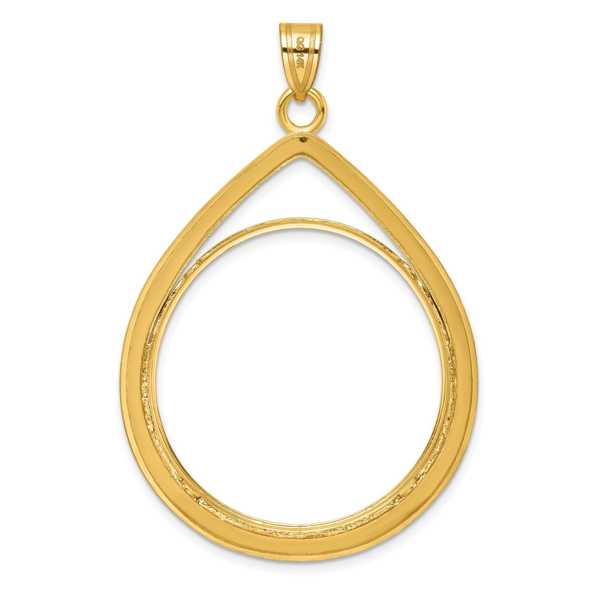 14k Yellow Gold coin bezel for Isle of Man 1 Crown Cat — additional image