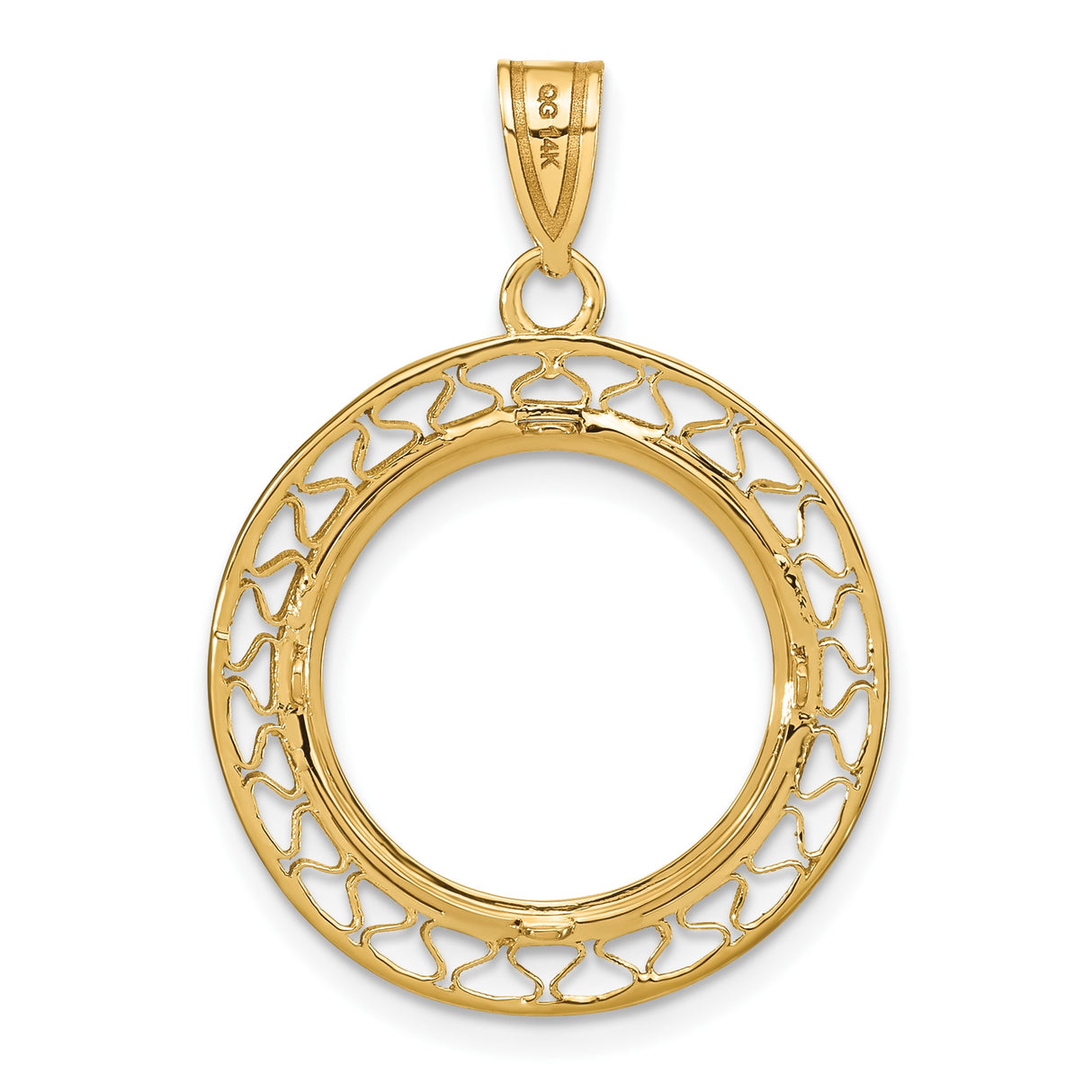 14k Yellow Gold coin bezel for Australian $15 Kangaroo β additional image
