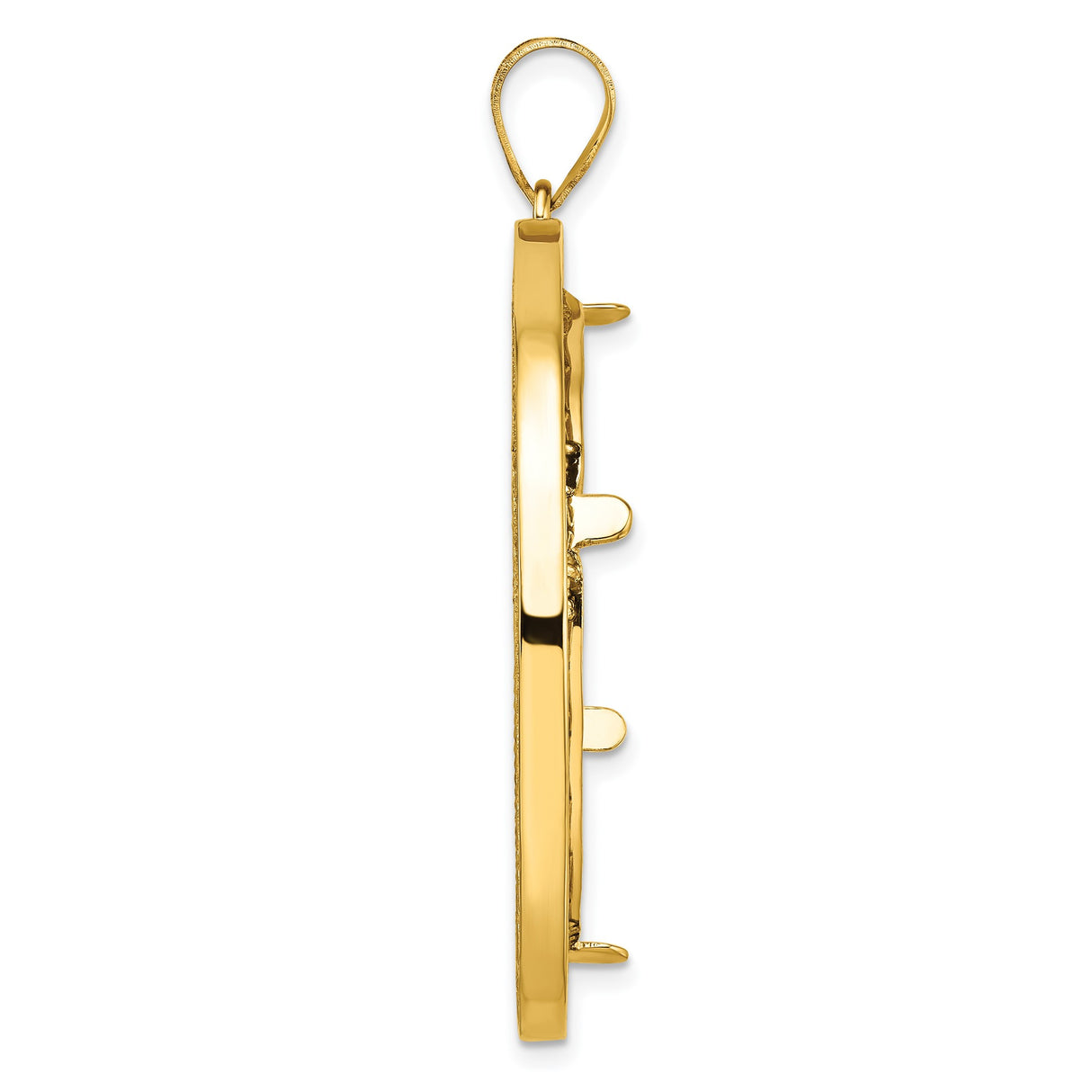 14k Yellow Gold coin bezel for Isle of Man £5 Noble Series 3 — alternate view