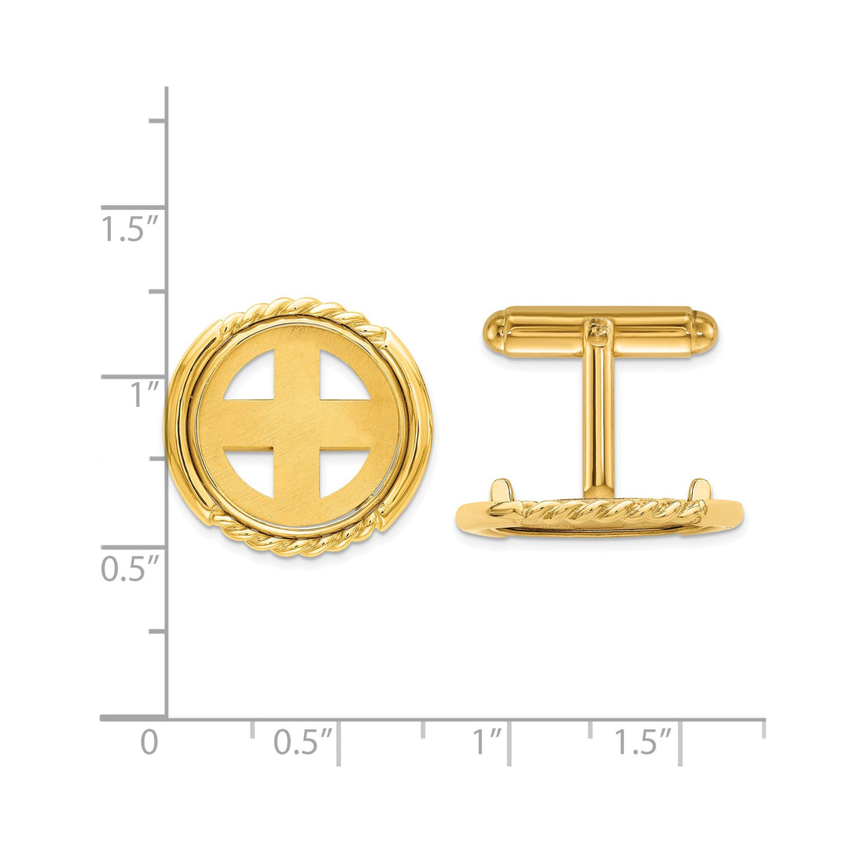 14k Yellow Gold coin bezel for Australian $15 Lunar Series 3 β alternate view