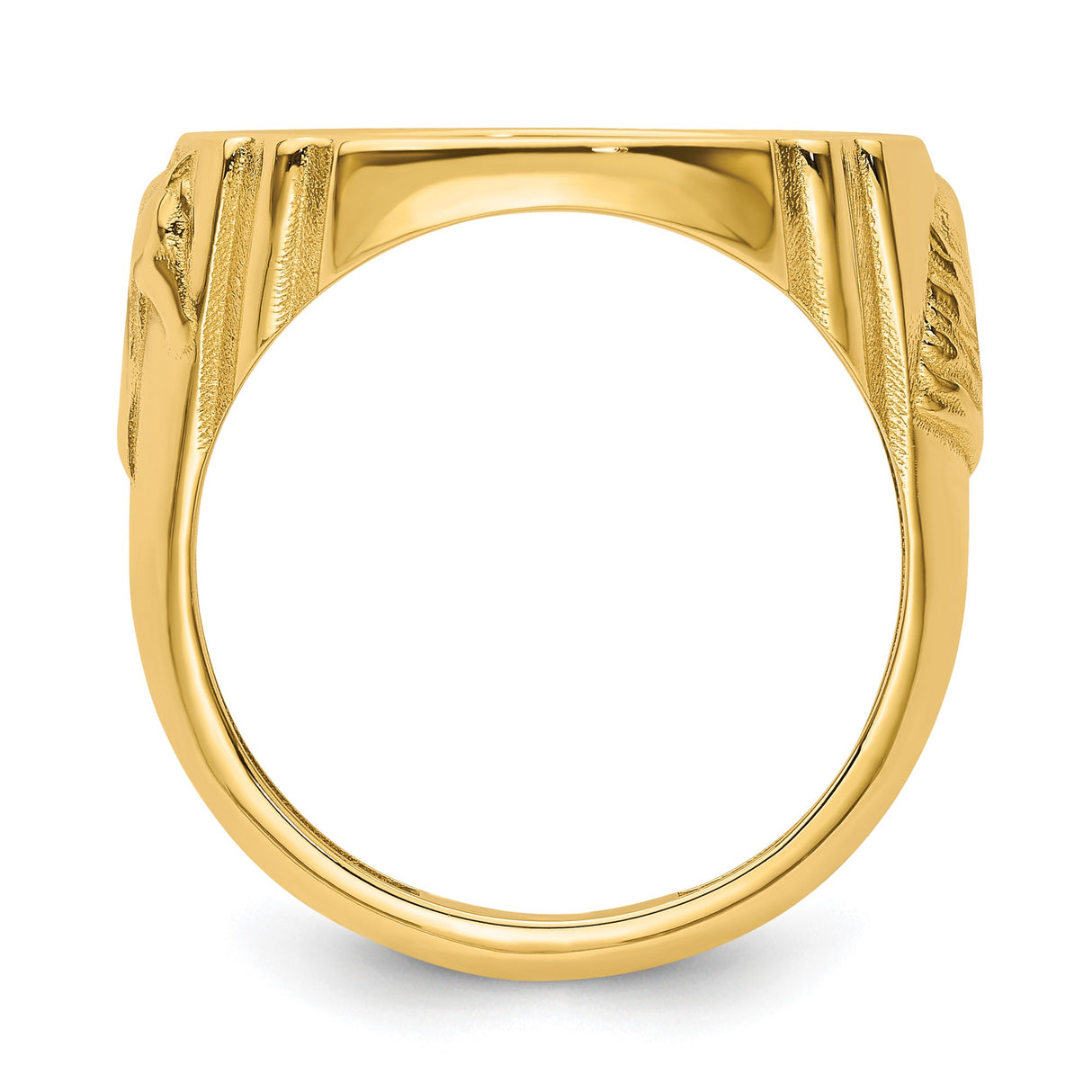 14k Yellow Gold coin bezel for Australian $15 Kangaroo β alternate view
