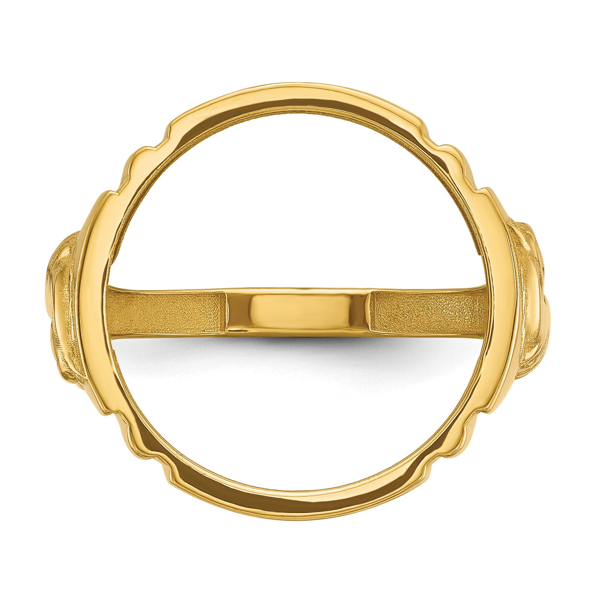 Australian 1/10 oz Gold Koala $15 Coin Bezel Ring Prong Set Mens Horse Sides in 14k Yellow Gold