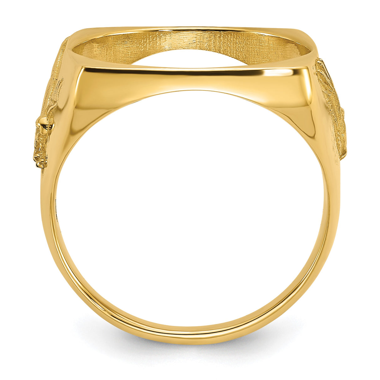 14k Yellow Gold coin bezel for Australian $15 Lunar Series 3 β alternate view
