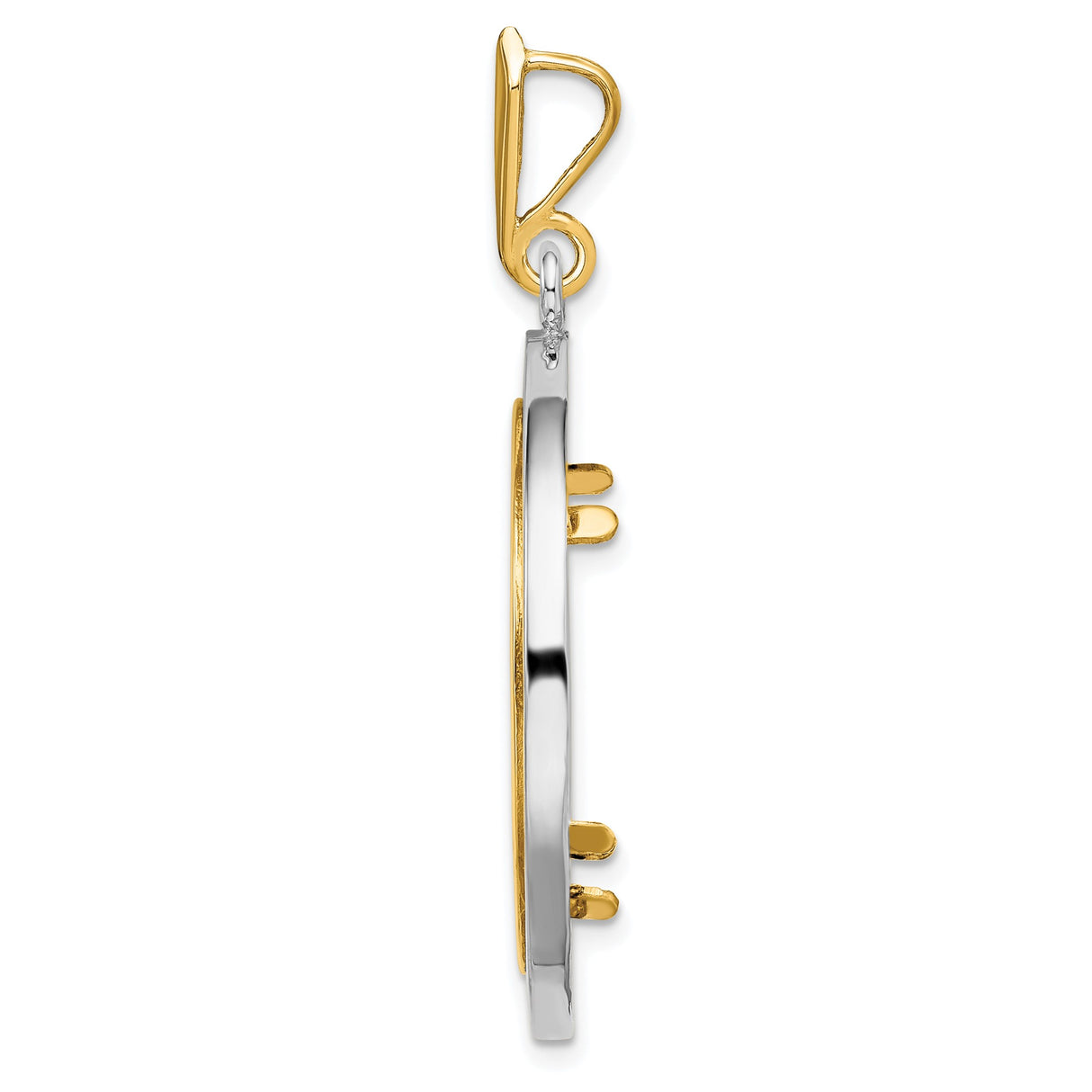 14k Multi-Tone Gold coin bezel for US $25 American Eagle Platinum — alternate view