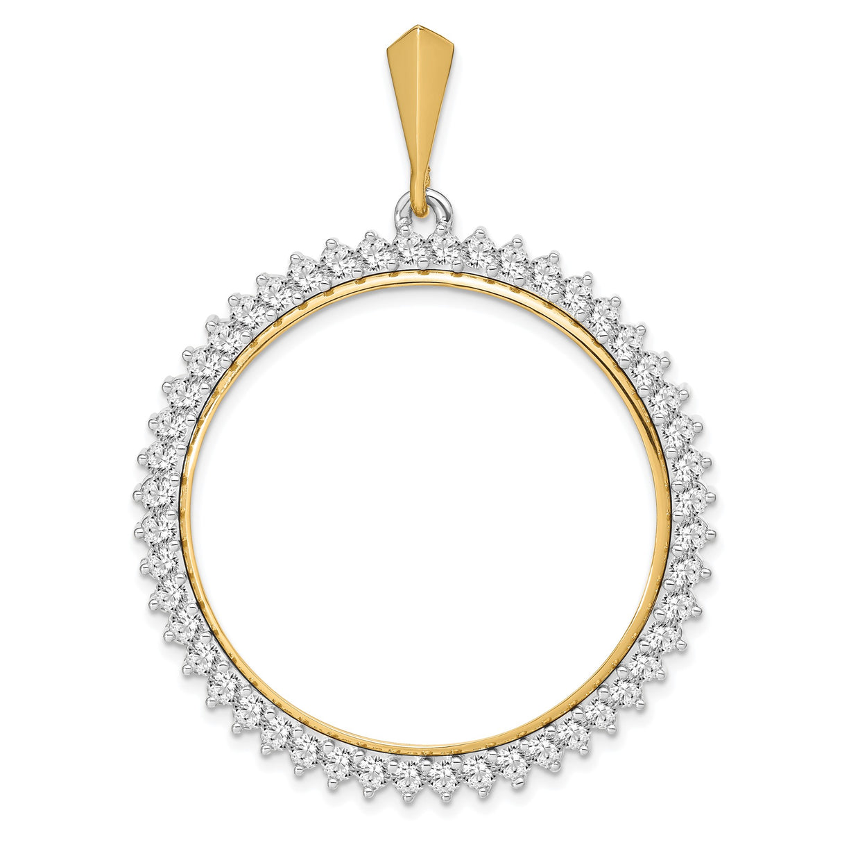 14k Multi-Tone Gold coin bezel for US $100 American Eagle Platinum