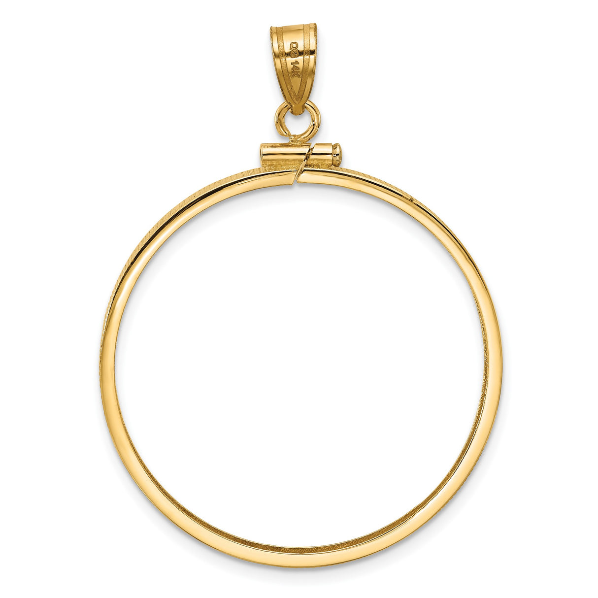 32 mm 14k Yellow Gold coin bezel pendant for Canadian $1 Dollar β additional image