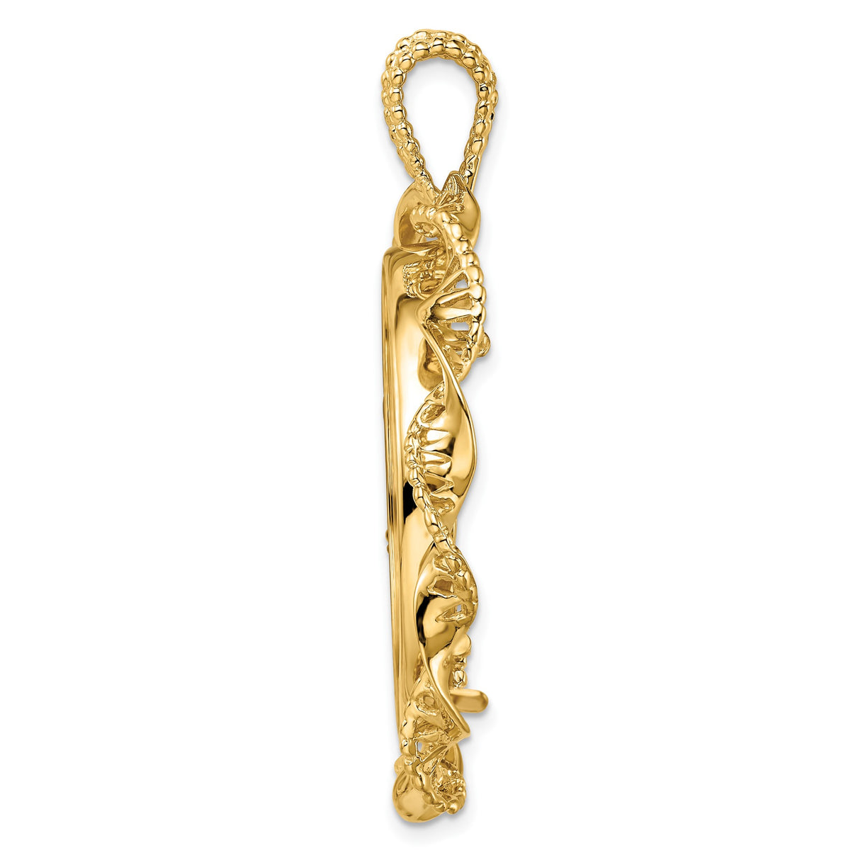 30 mm 14k Yellow Gold coin bezel pendant for Canadian $50 Maple Leaf — alternate view