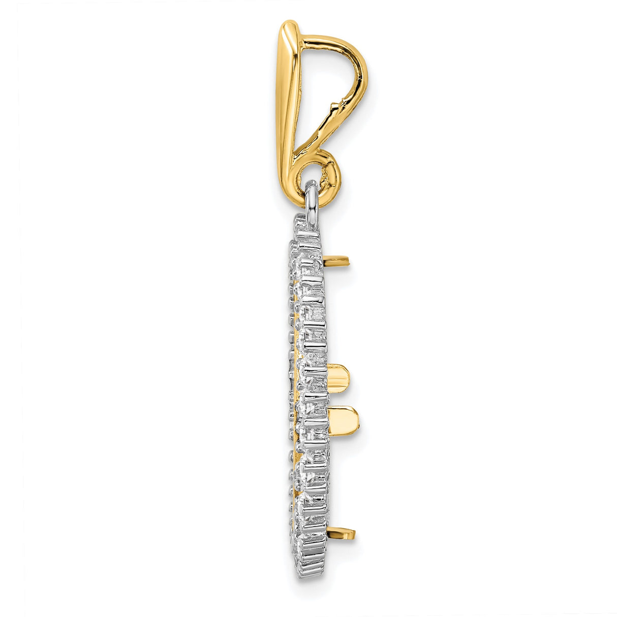 16 mm 14k Multi-Tone Gold coin bezel pendant for Canadian $5 Maple Leaf — alternate view