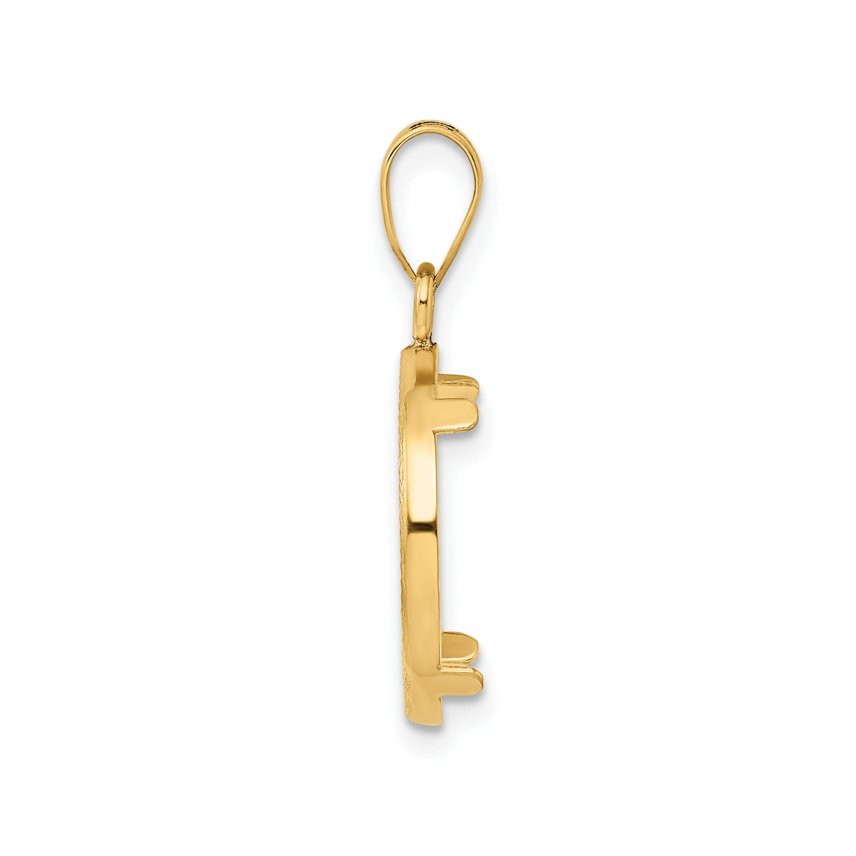 16 mm 14k Yellow Gold coin bezel pendant for Canadian $5 Maple Leaf — alternate view