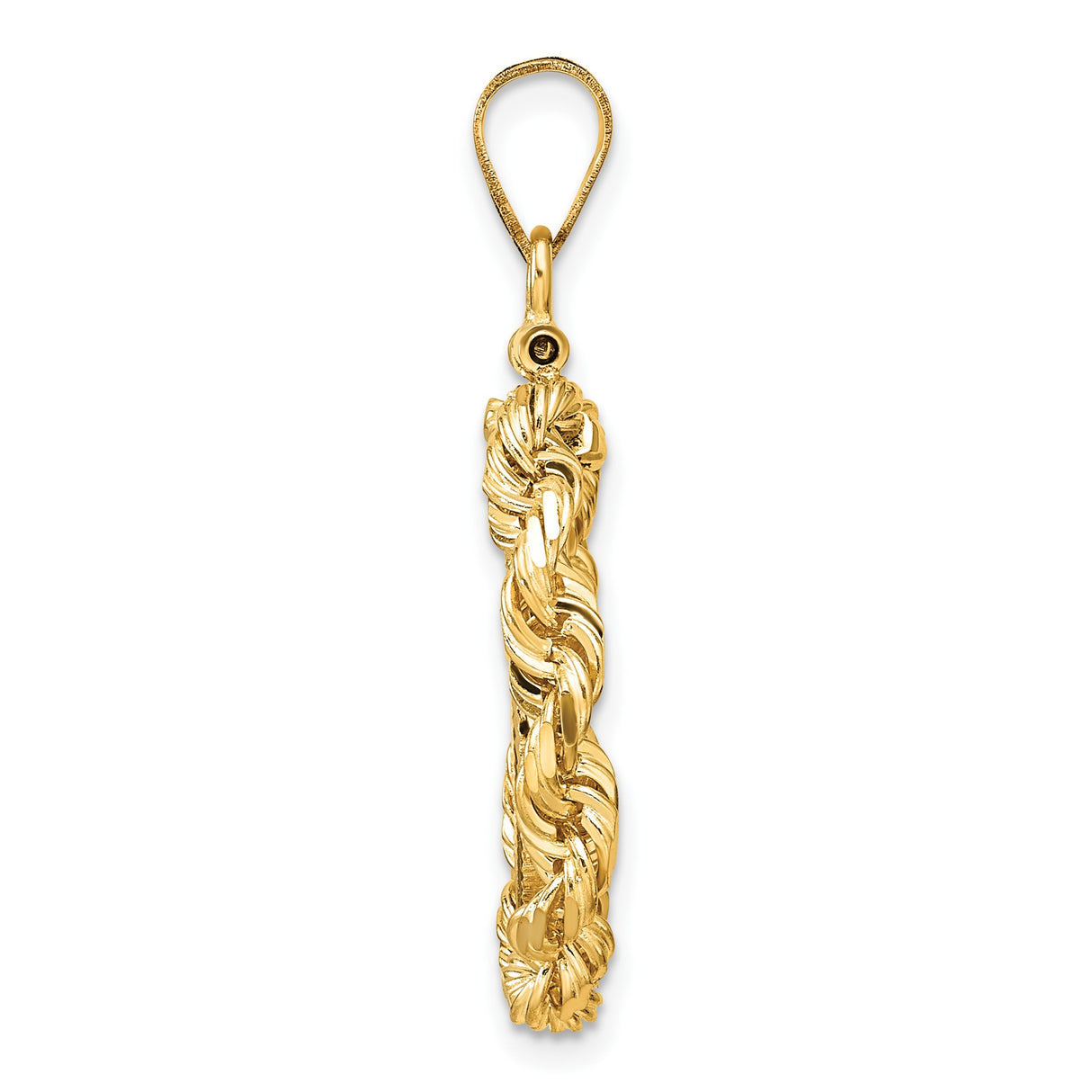 16 mm 14k Yellow Gold coin bezel pendant for Canadian $5 Maple Leaf — alternate view