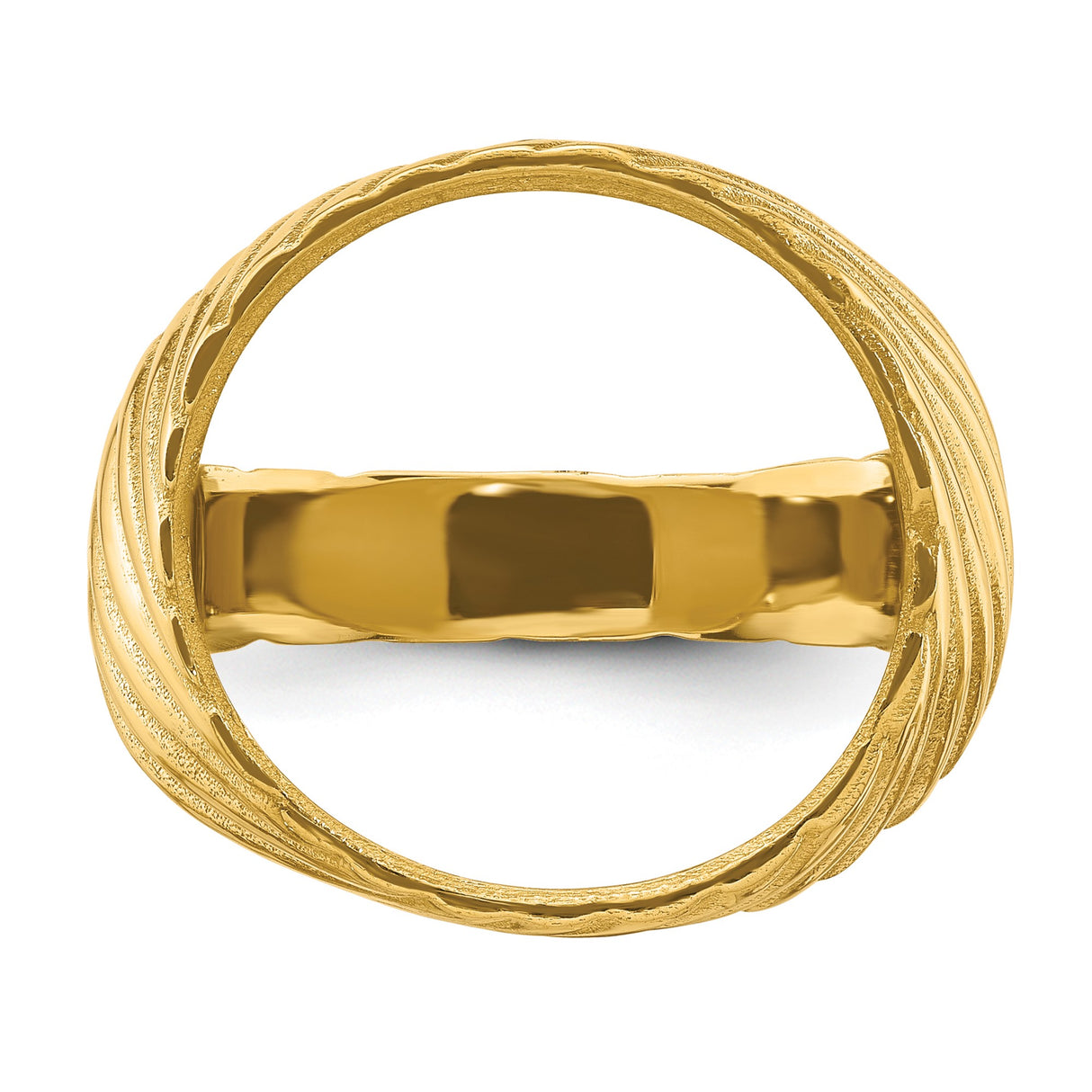16 mm 14k Yellow Gold coin bezel ring for Canadian $5 Maple Leaf β additional image