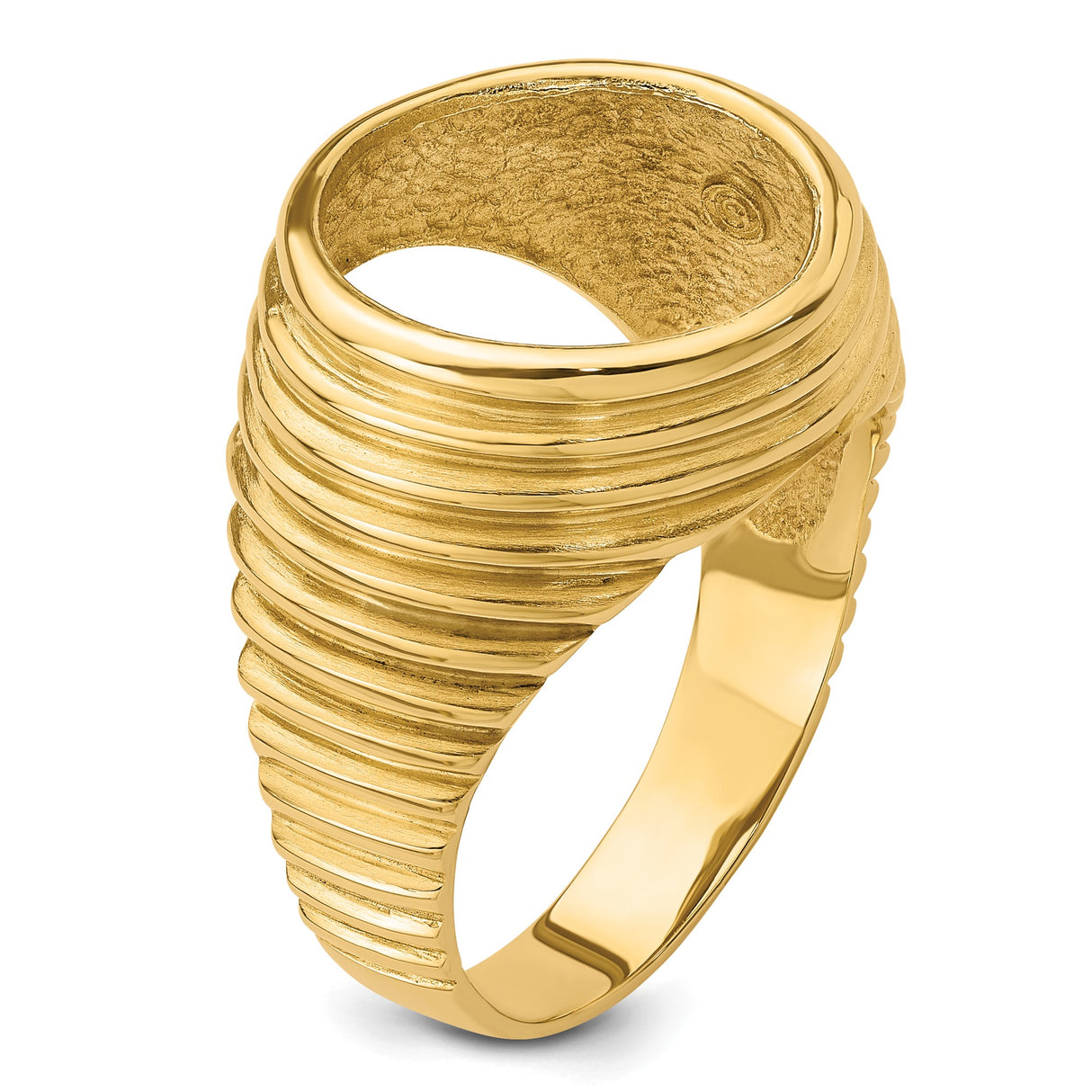 16 mm 14k Yellow Gold coin bezel ring for Canadian $5 Maple Leaf β additional image