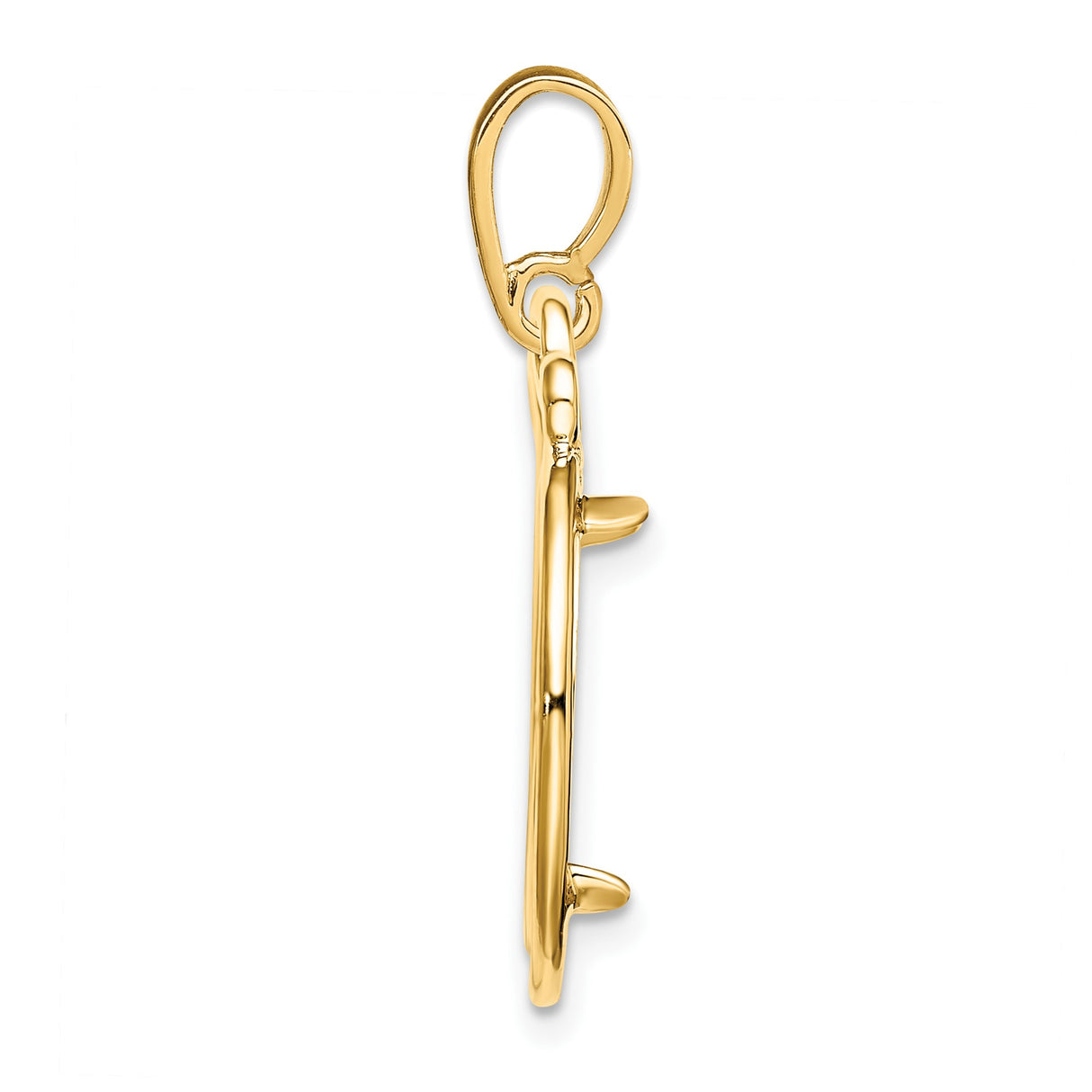 15 mm 14k Yellow Gold coin bezel pendant for Canadian $2 Maple Leaf — alternate view
