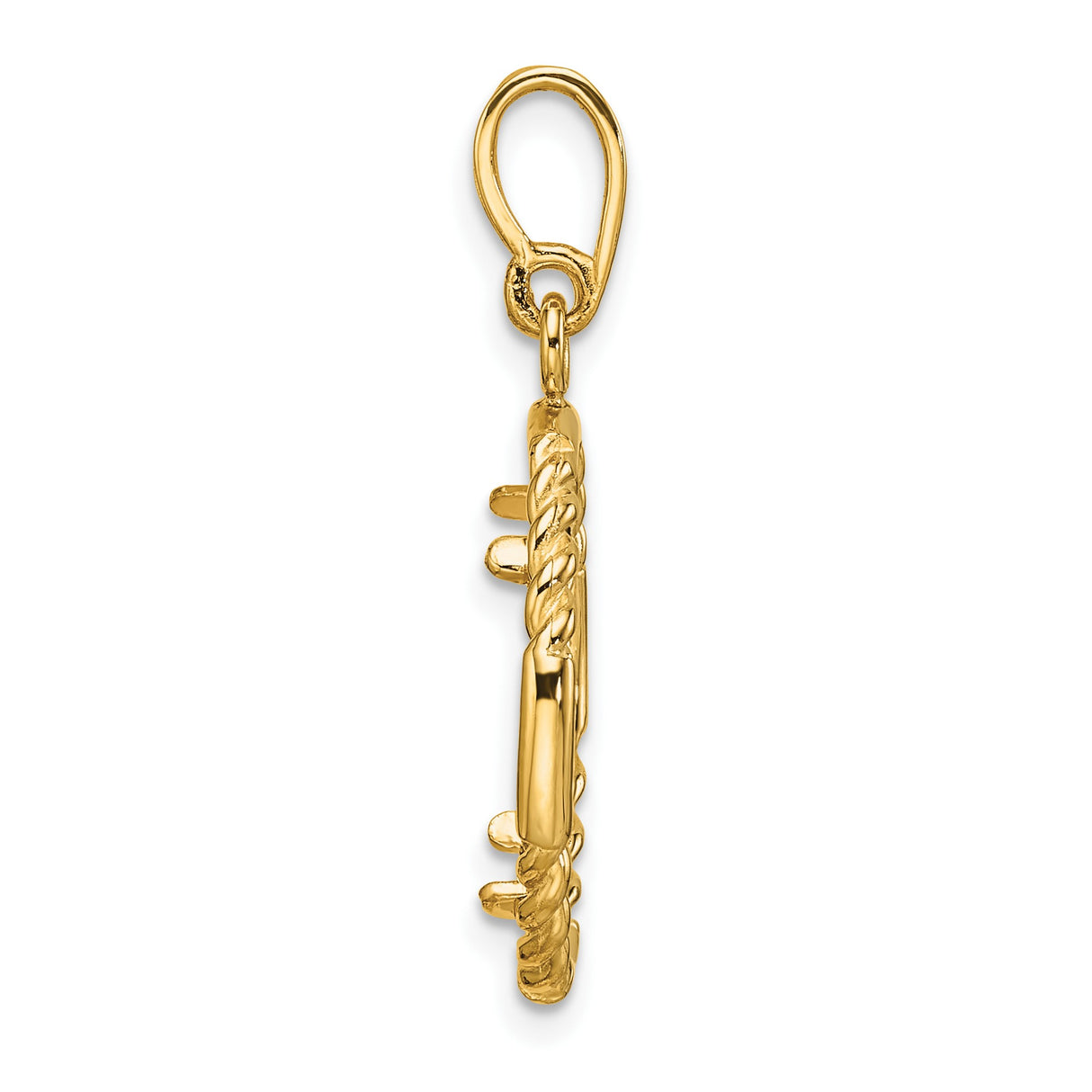 15 mm 14k Yellow Gold coin bezel pendant for Canadian $2 Maple Leaf — alternate view