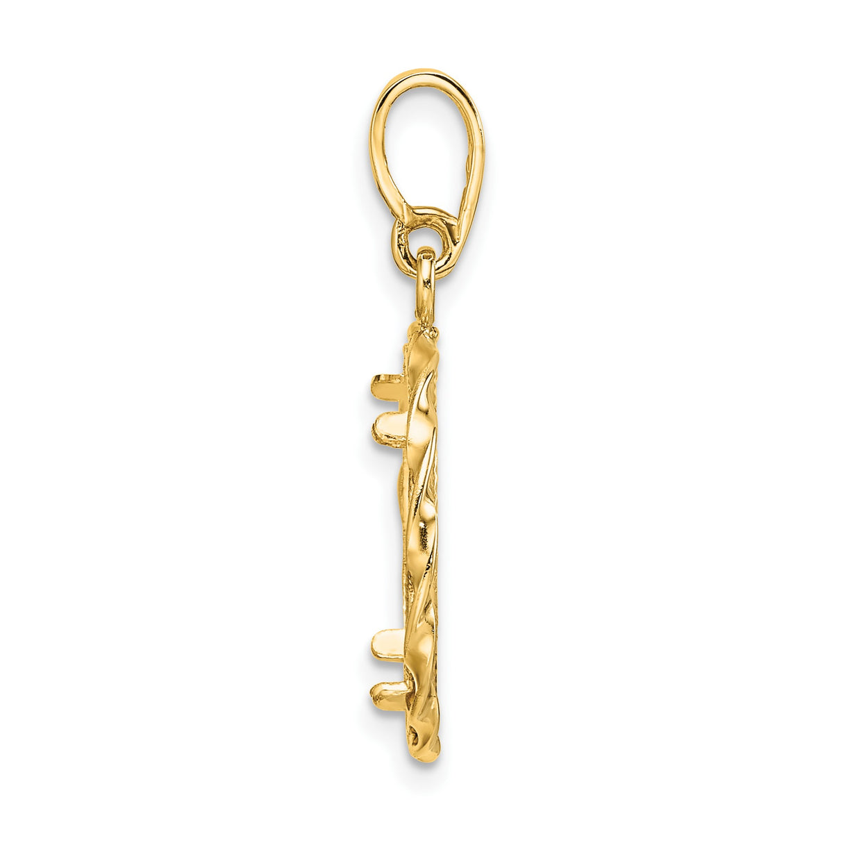 15 mm 14k Yellow Gold coin bezel pendant for Canadian $2 Maple Leaf — alternate view