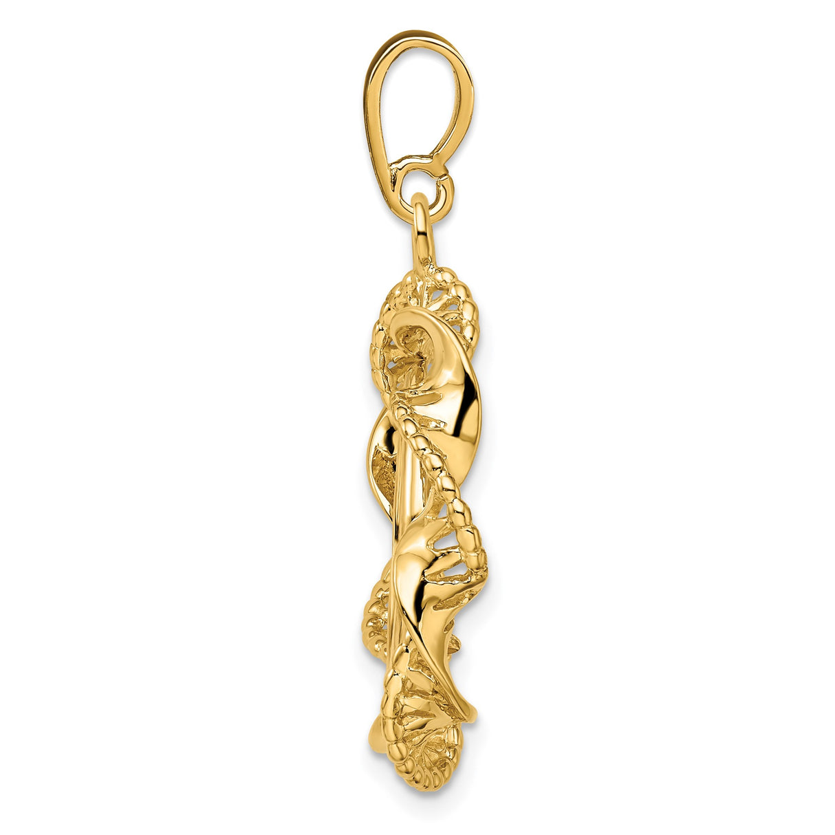 15 mm 14k Yellow Gold coin bezel pendant for Canadian $2 Maple Leaf — alternate view