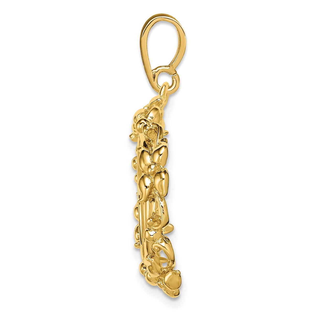 15 mm 14k Yellow Gold coin bezel pendant for Canadian $2 Maple Leaf — alternate view
