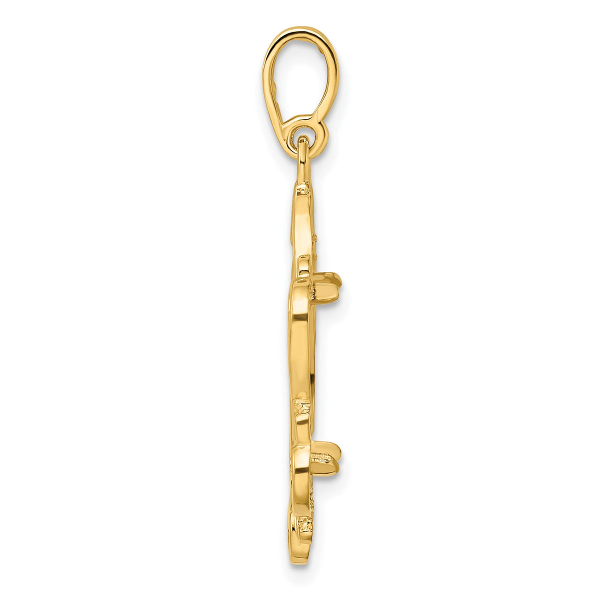 15 mm 14k Yellow Gold coin bezel pendant for Canadian $2 Maple Leaf — alternate view