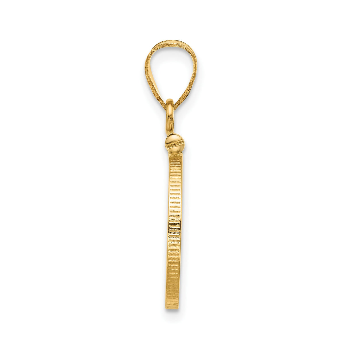 15 mm 14k Yellow Gold coin bezel pendant for Canadian $2 Maple Leaf — alternate view