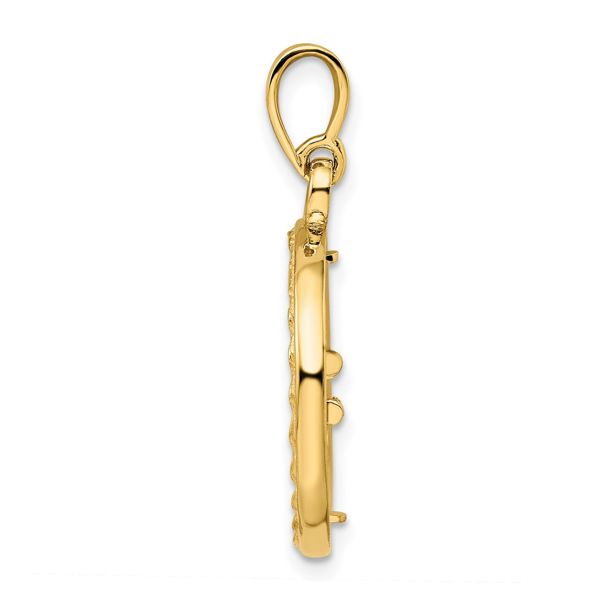 15 mm 14k Yellow Gold coin bezel pendant for Canadian $2 Maple Leaf — alternate view