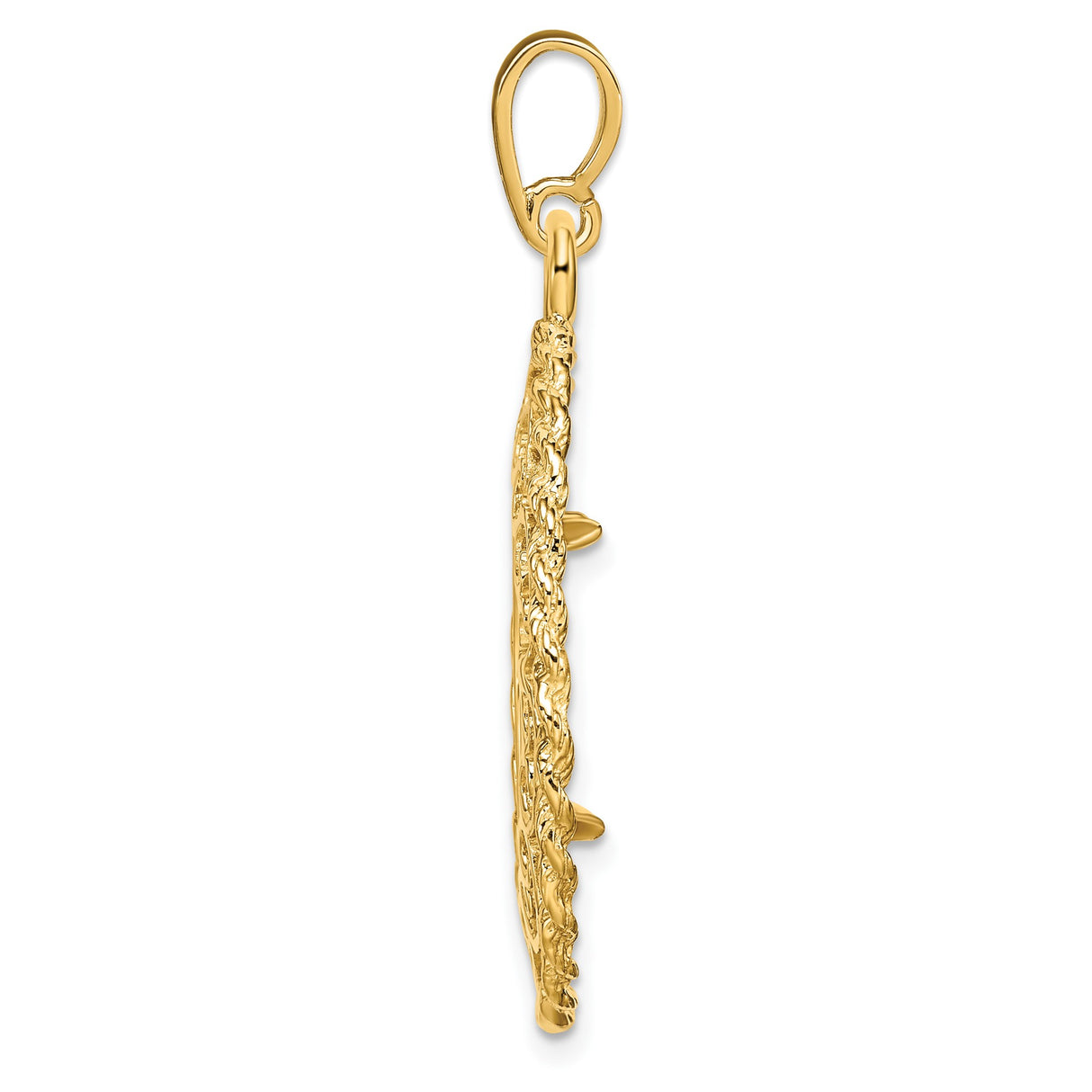 15 mm 14k Yellow Gold coin bezel pendant for Canadian $2 Maple Leaf — alternate view