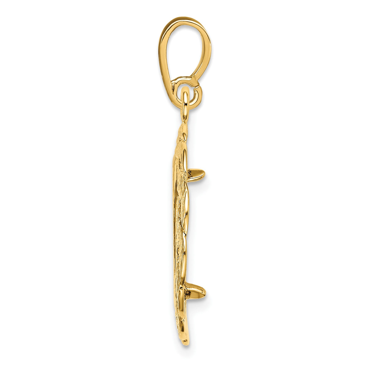 15 mm 14k Yellow Gold coin bezel pendant for Canadian $2 Maple Leaf — alternate view