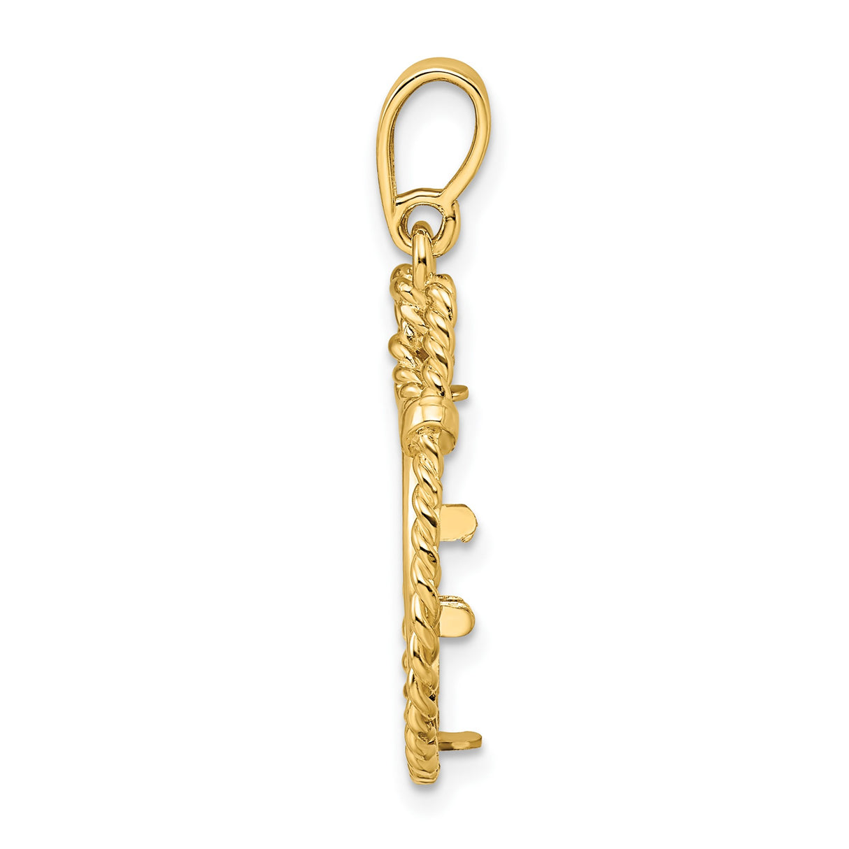 15 mm 14k Yellow Gold coin bezel pendant for Canadian $2 Maple Leaf — alternate view