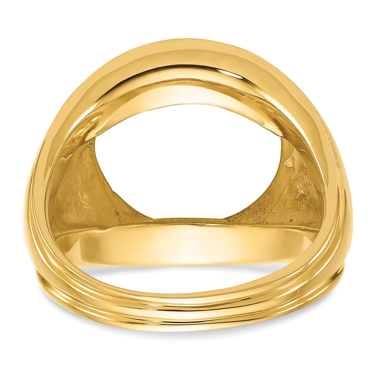 15 mm 14k Yellow Gold coin bezel ring for Canadian $2 Maple Leaf β additional image
