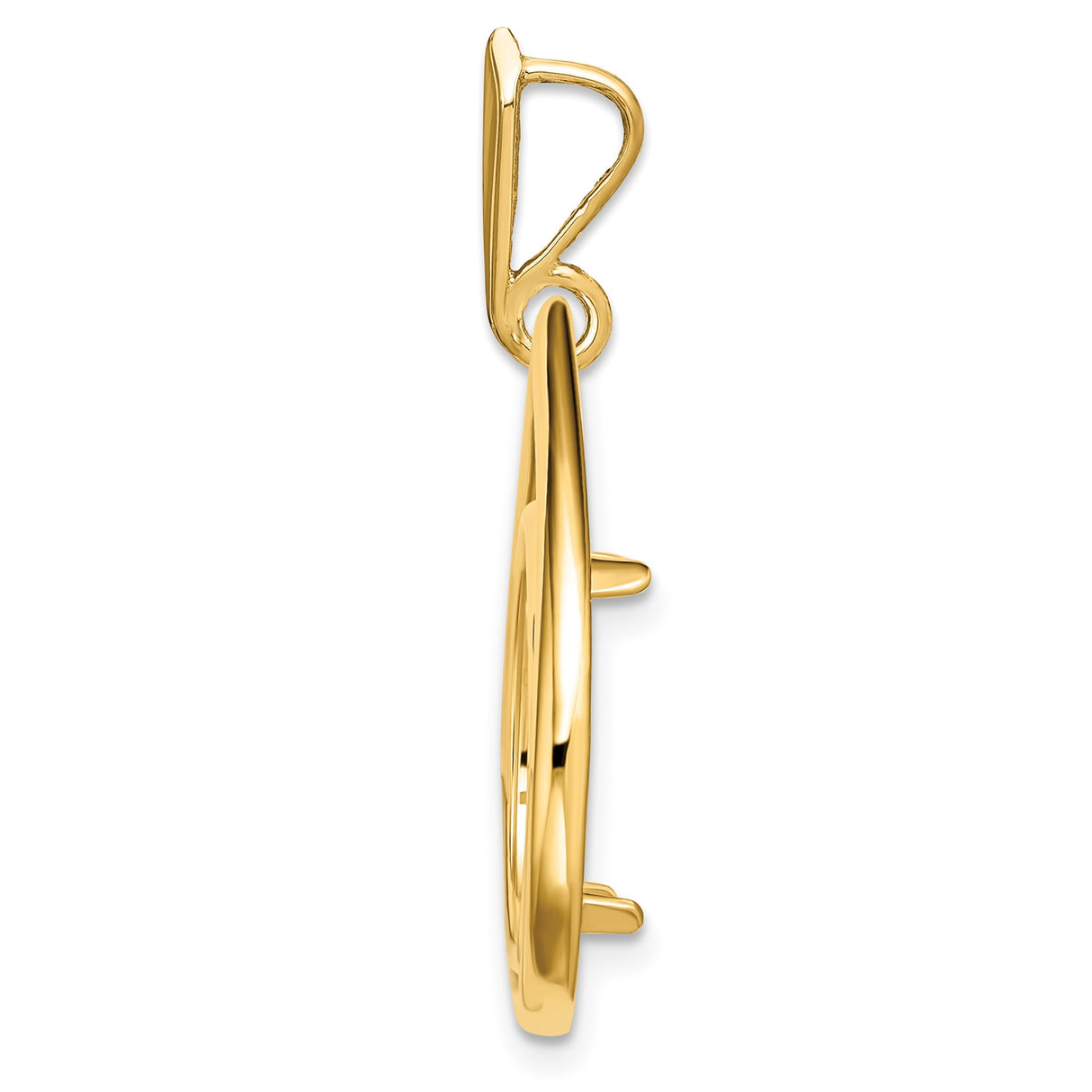 14 mm 14k Yellow Gold coin bezel pendant for Canadian $1 Maple Leaf — additional image