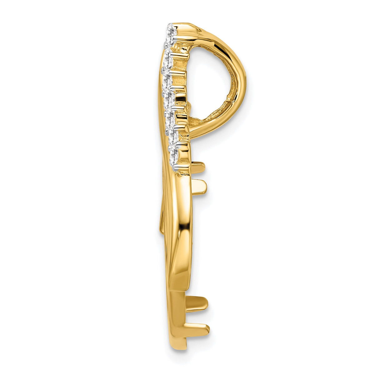 18 mm 14k Yellow Gold coin bezel pendant for Canadian 10¢ Dime — alternate view