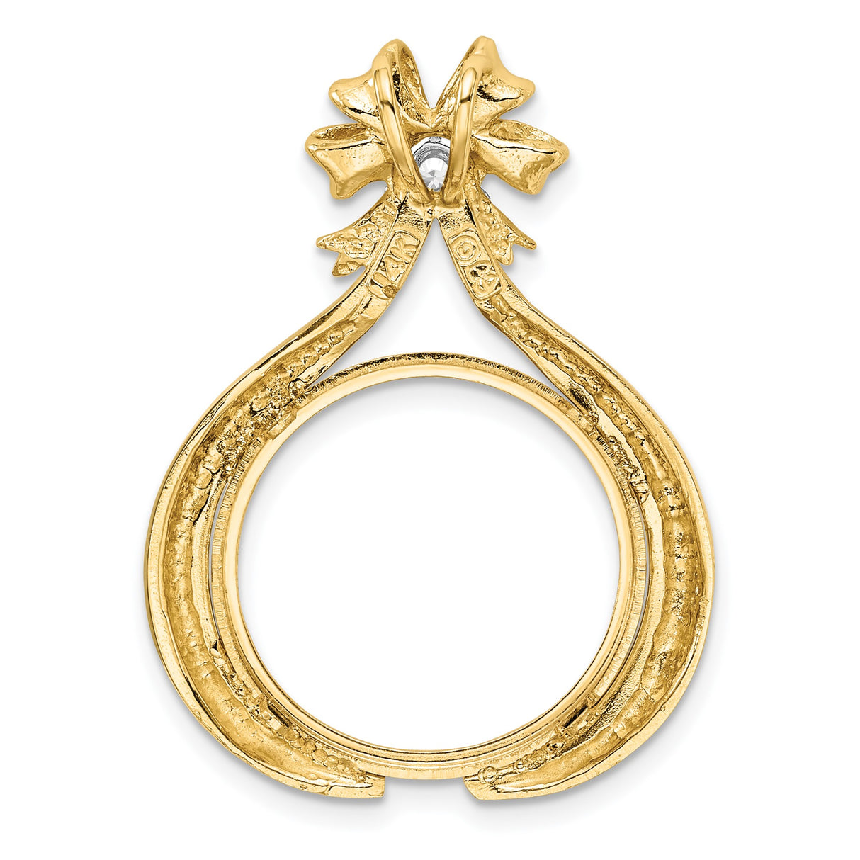 18 mm 14k Multi-Tone Gold coin bezel for Chinese ¥20 Panda — additional image