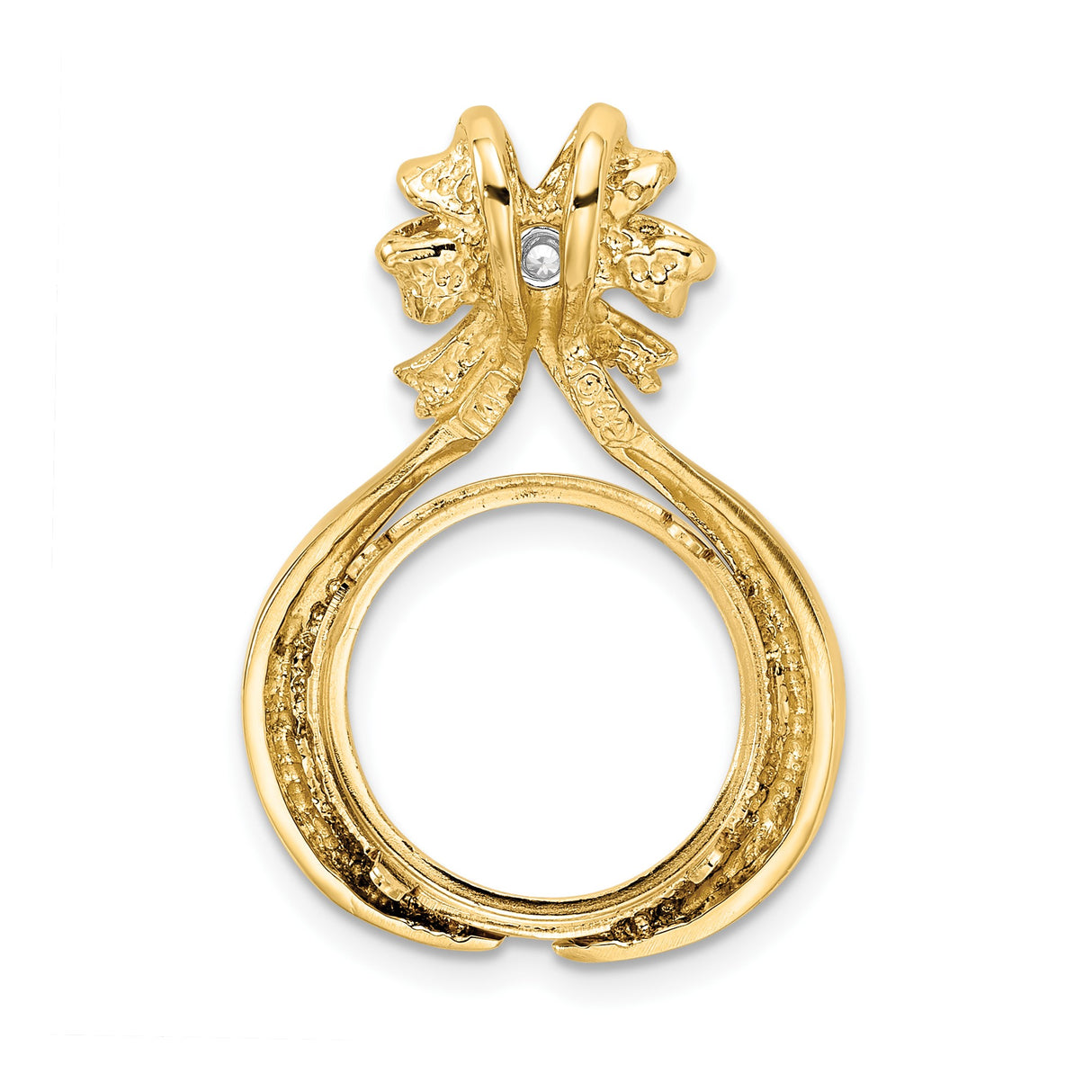 14 mm 14k Multi-Tone Gold coin bezel for Chinese ¥10 Panda — additional image
